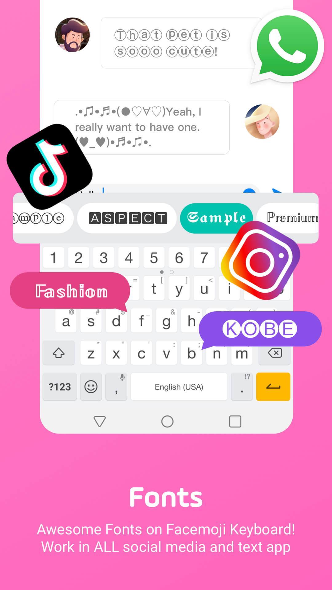 Facemoji Emoji Keyboard:Emoji Keyboard,Theme,Font 2.7.4.1 Screenshot 4