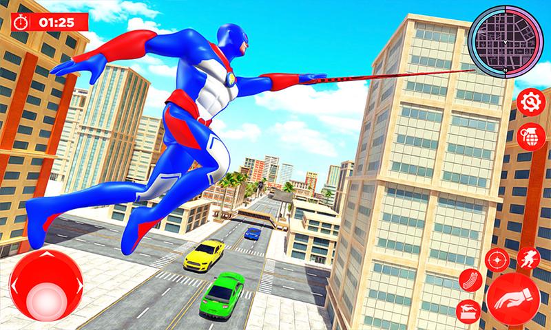 Flying Police Robot Rope Hero: Gangster Crime City 32 Screenshot 1