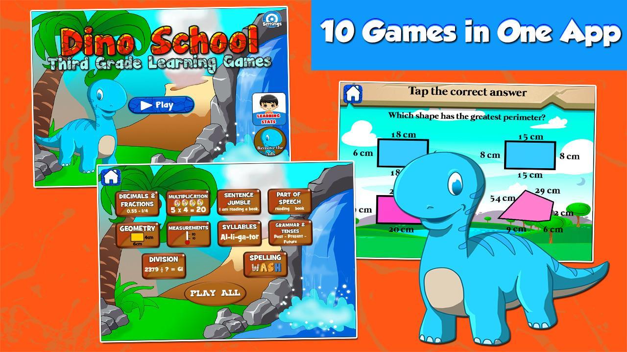 Third Grade Games with Dino 3.15 Screenshot 1