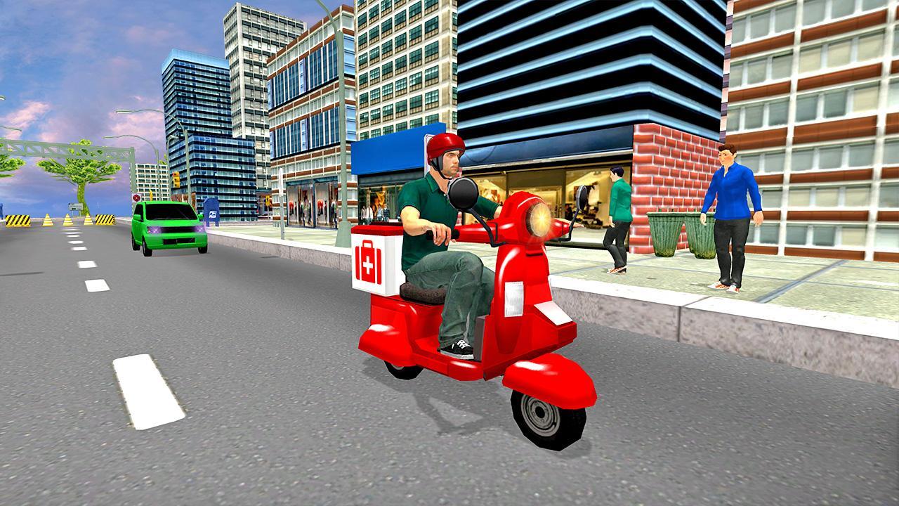 Fast Motorbike Medicine Delivery Boy 1.4 Screenshot 1