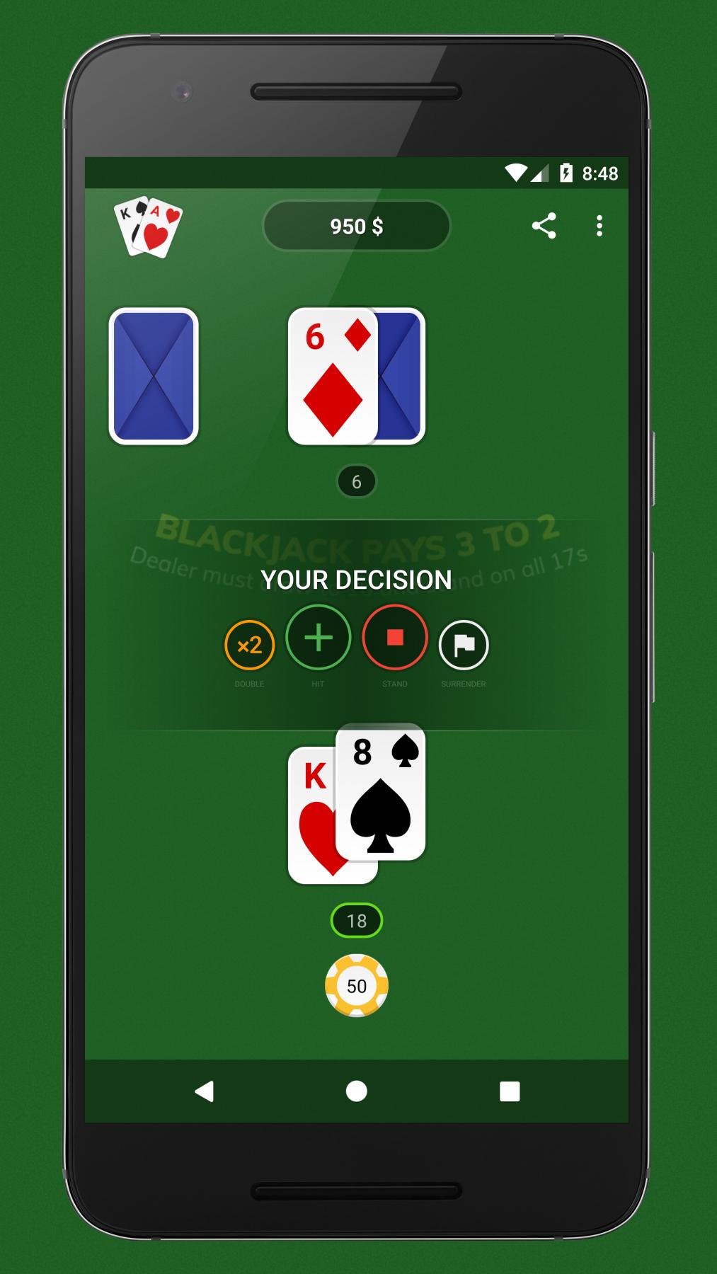 Blackjack Free & Offline 1.6.3 Screenshot 1