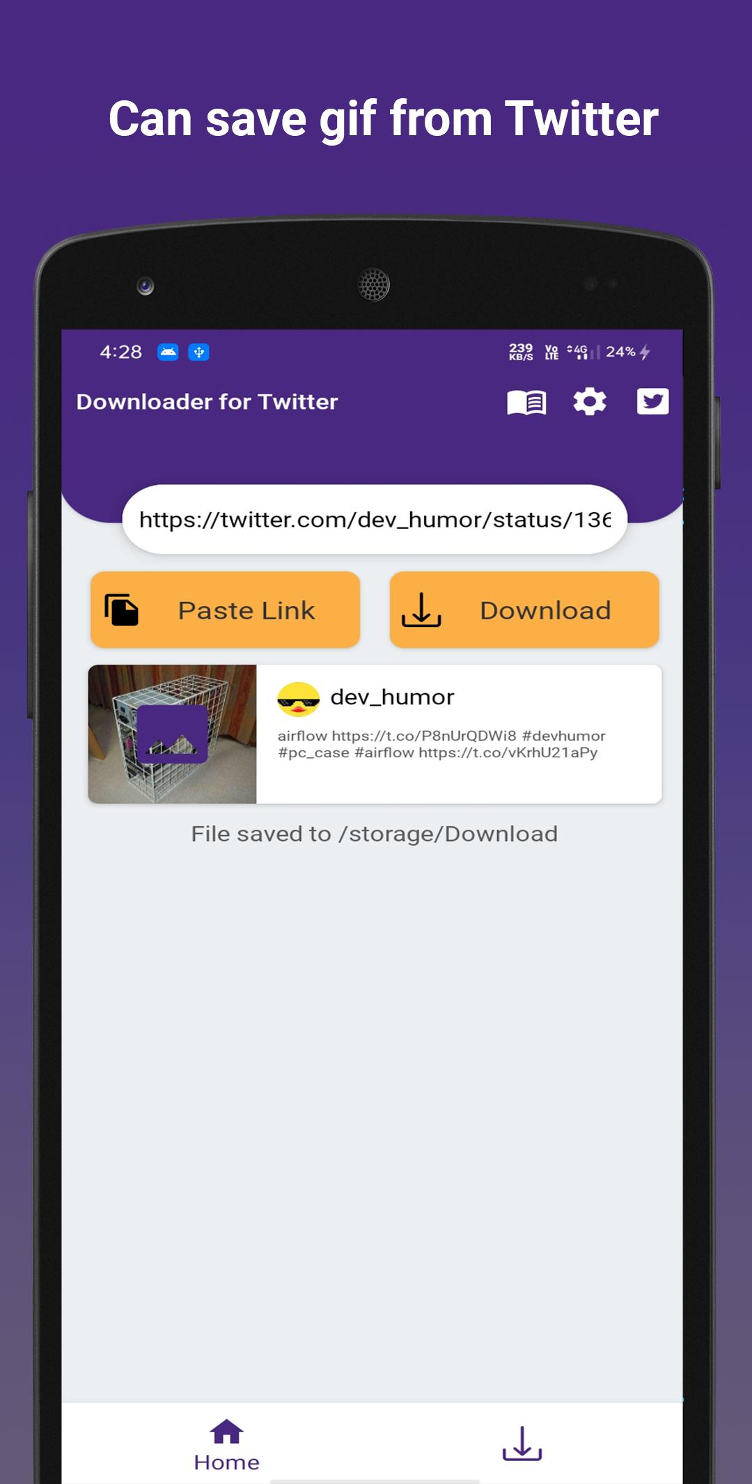 Download Twitter Videos - GIF | Tweet Downloader 1.0.4 Screenshot 2