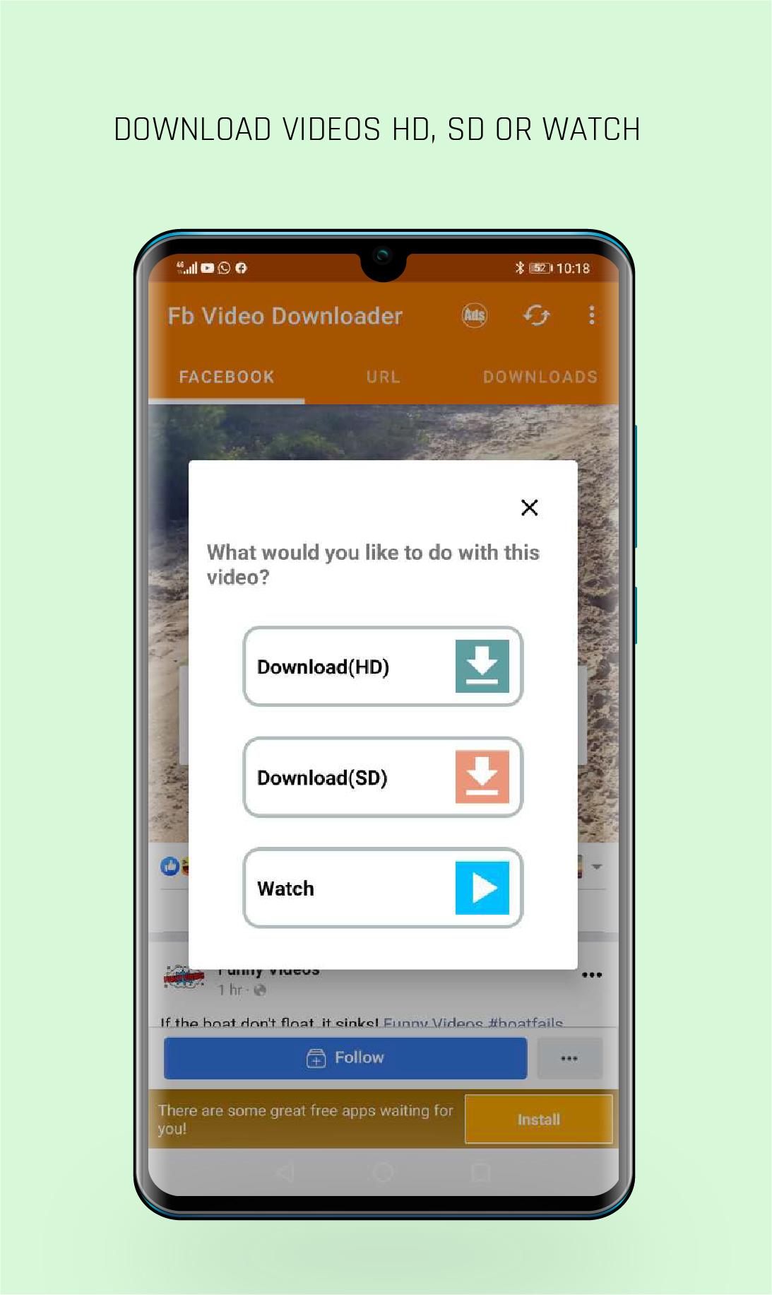 FastVid: Video Downloader for Facebook 4.5.6 Screenshot 3