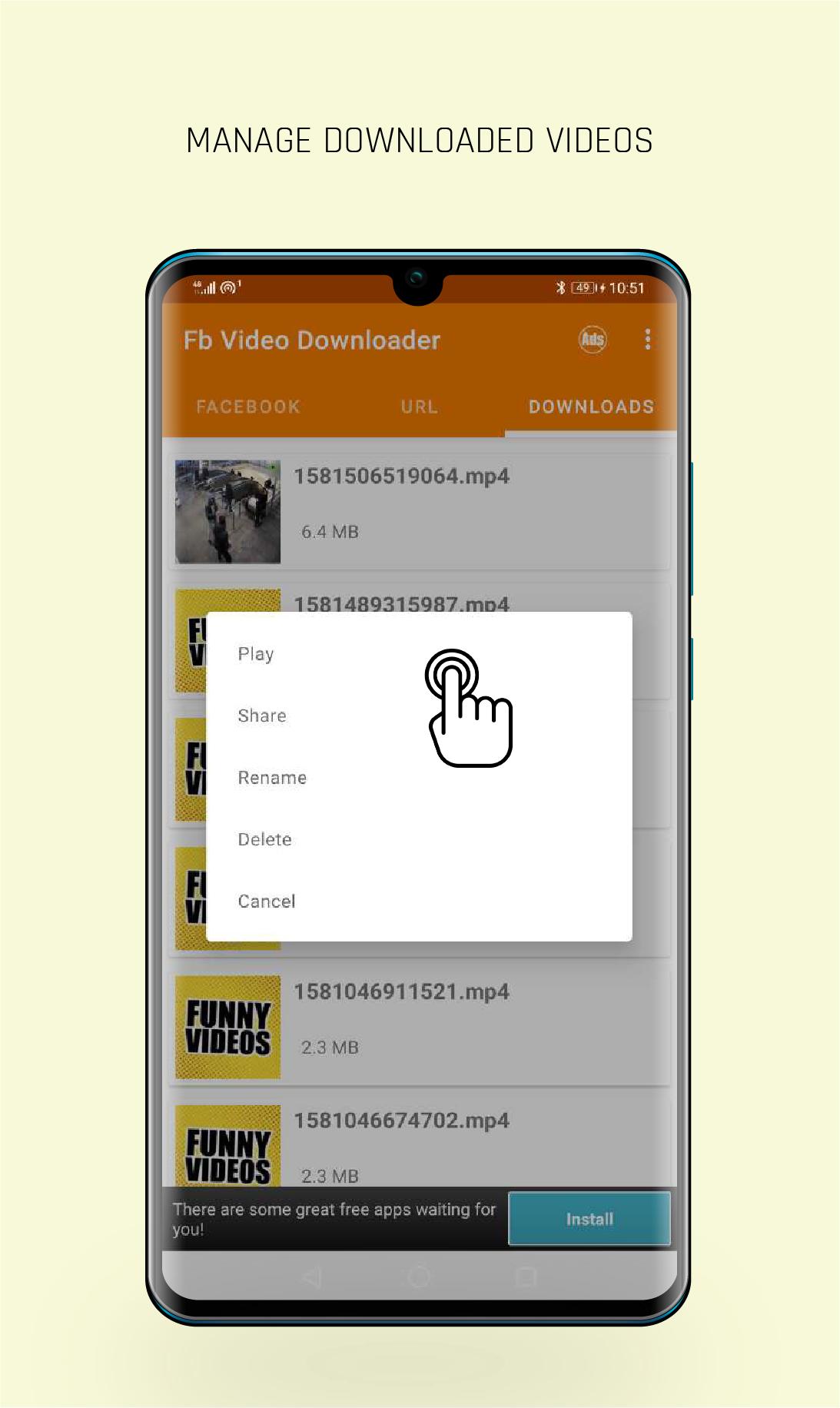 FastVid: Video Downloader for Facebook 4.5.6 Screenshot 5