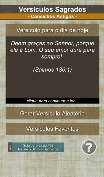 Versículos Sagrados - Conselhos da Bíblia Sagrada 1.09 Screenshot 1