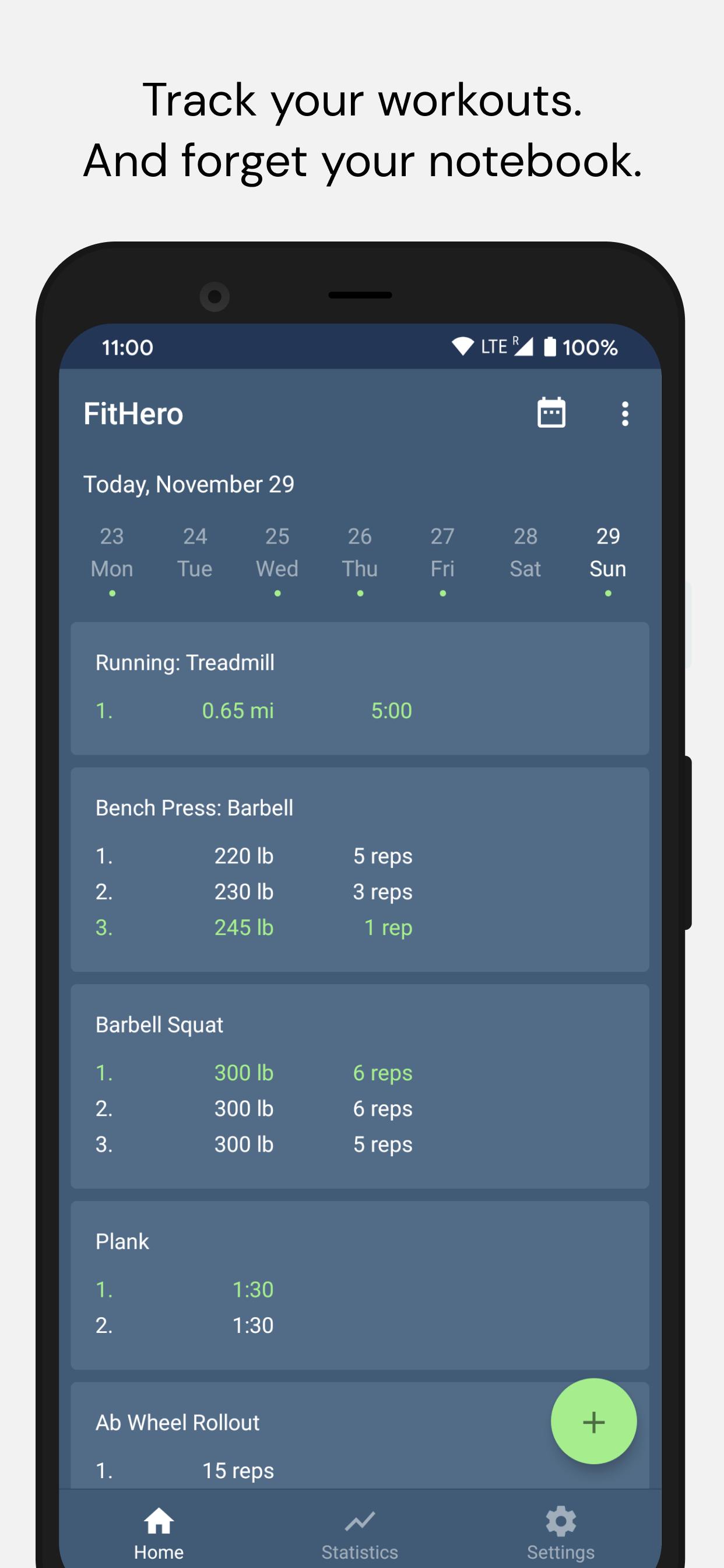 FitHero Gym Workout Tracker 0.11.2 Screenshot 1