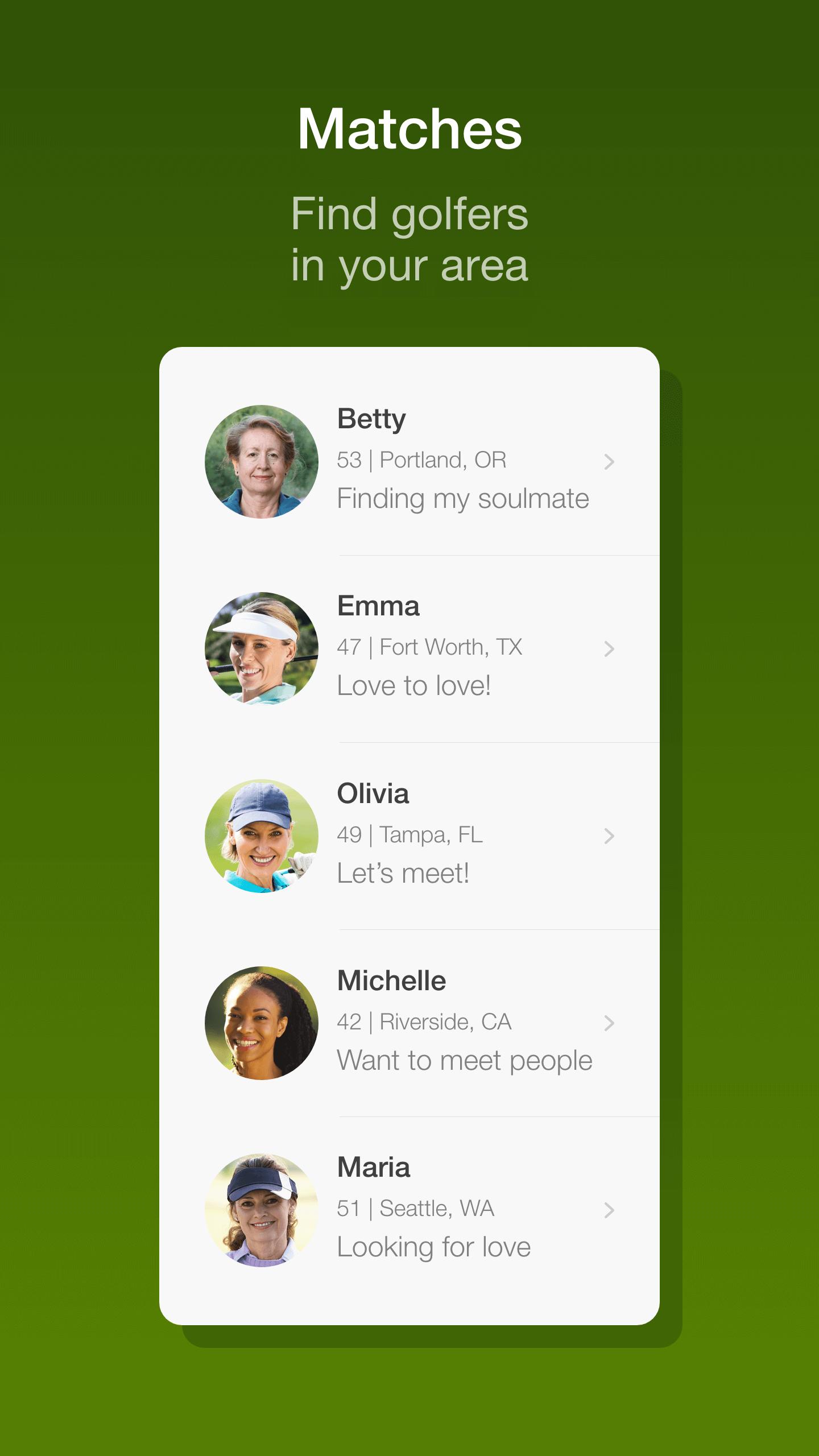 Meet Local Golfers Dating App - Golf Chat 1.5.65 Screenshot 1