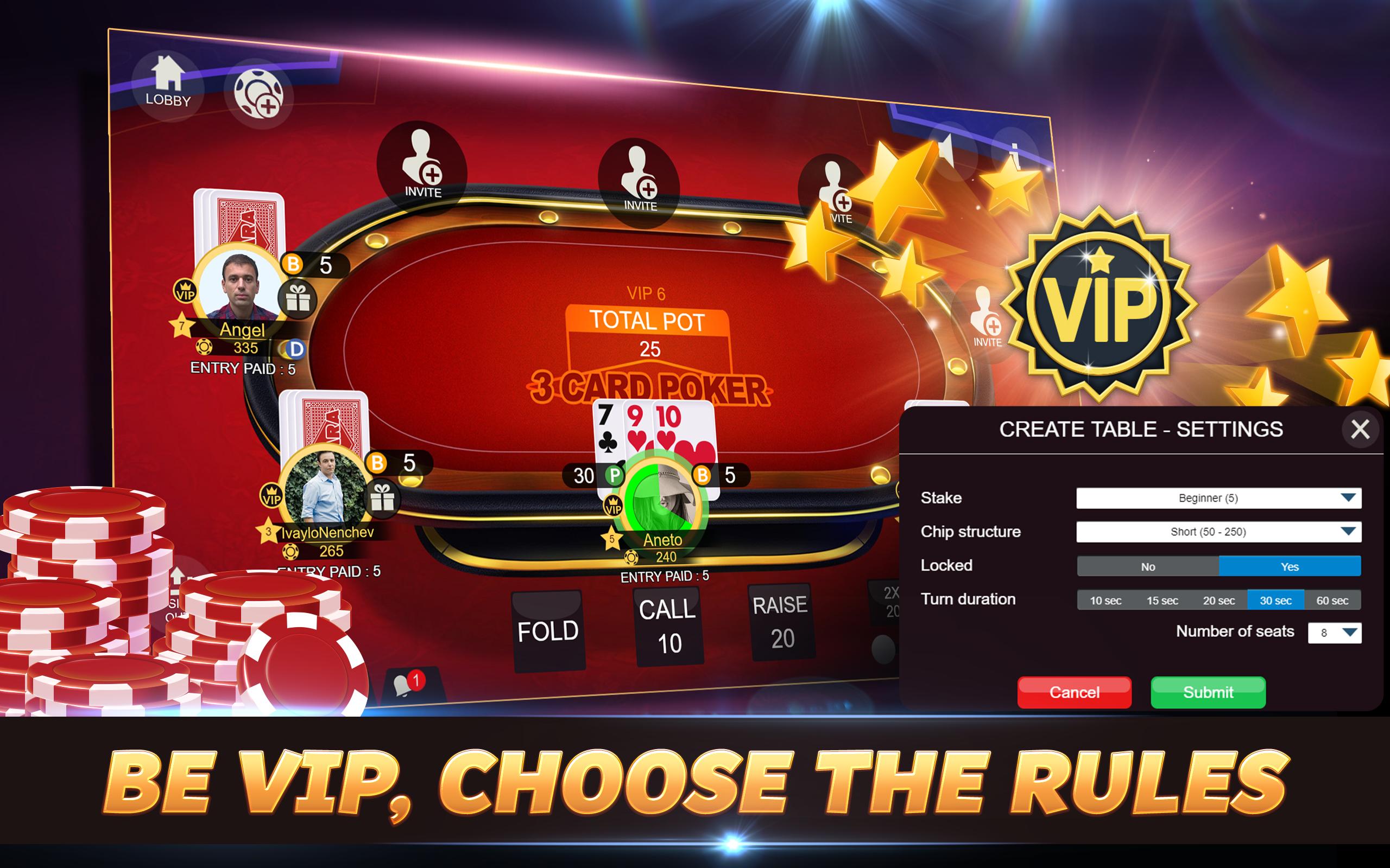 Svara 3 Card Poker Online Card Game 1.0.11 Screenshot 11