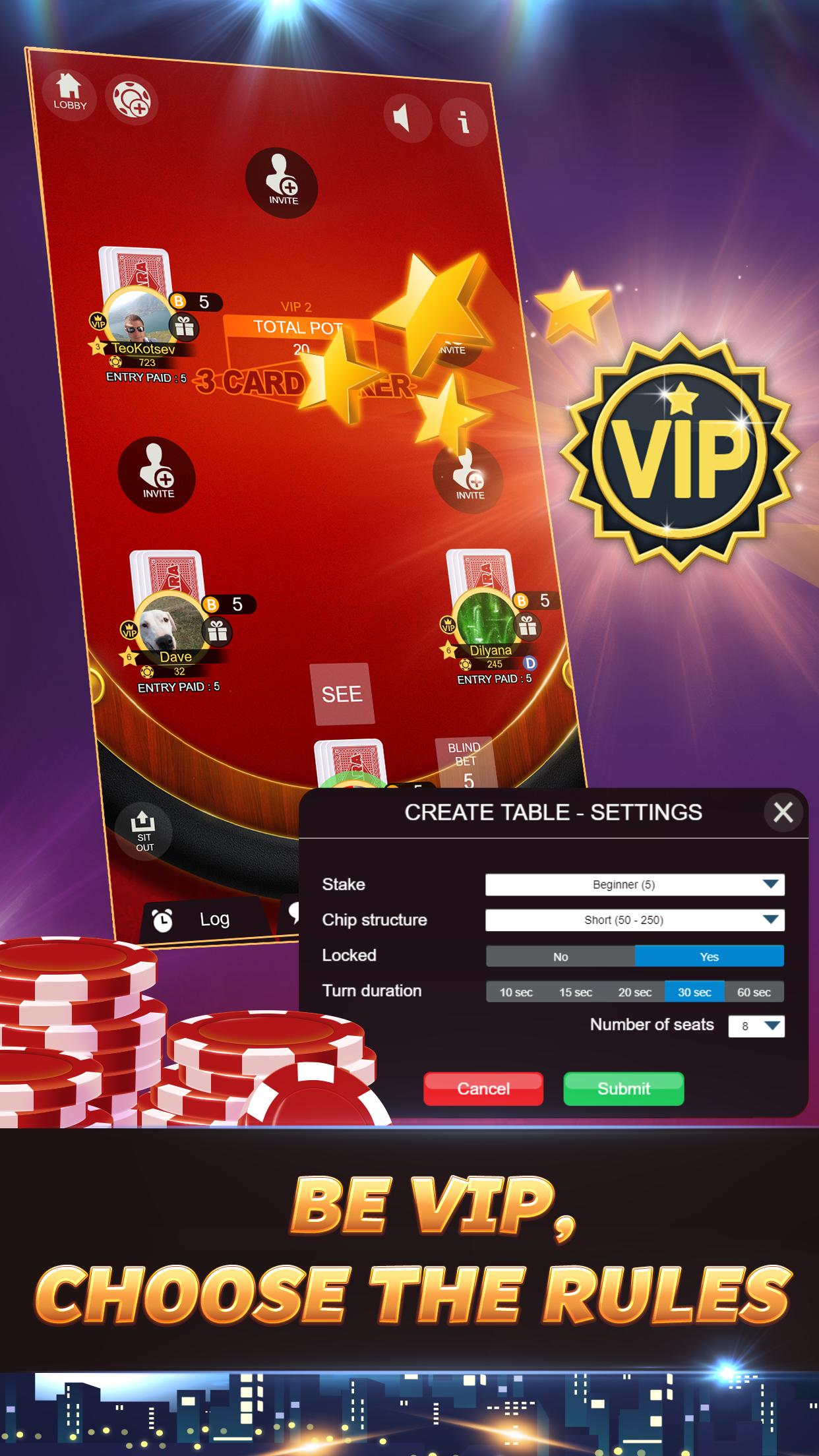Svara 3 Card Poker Online Card Game 1.0.11 Screenshot 4