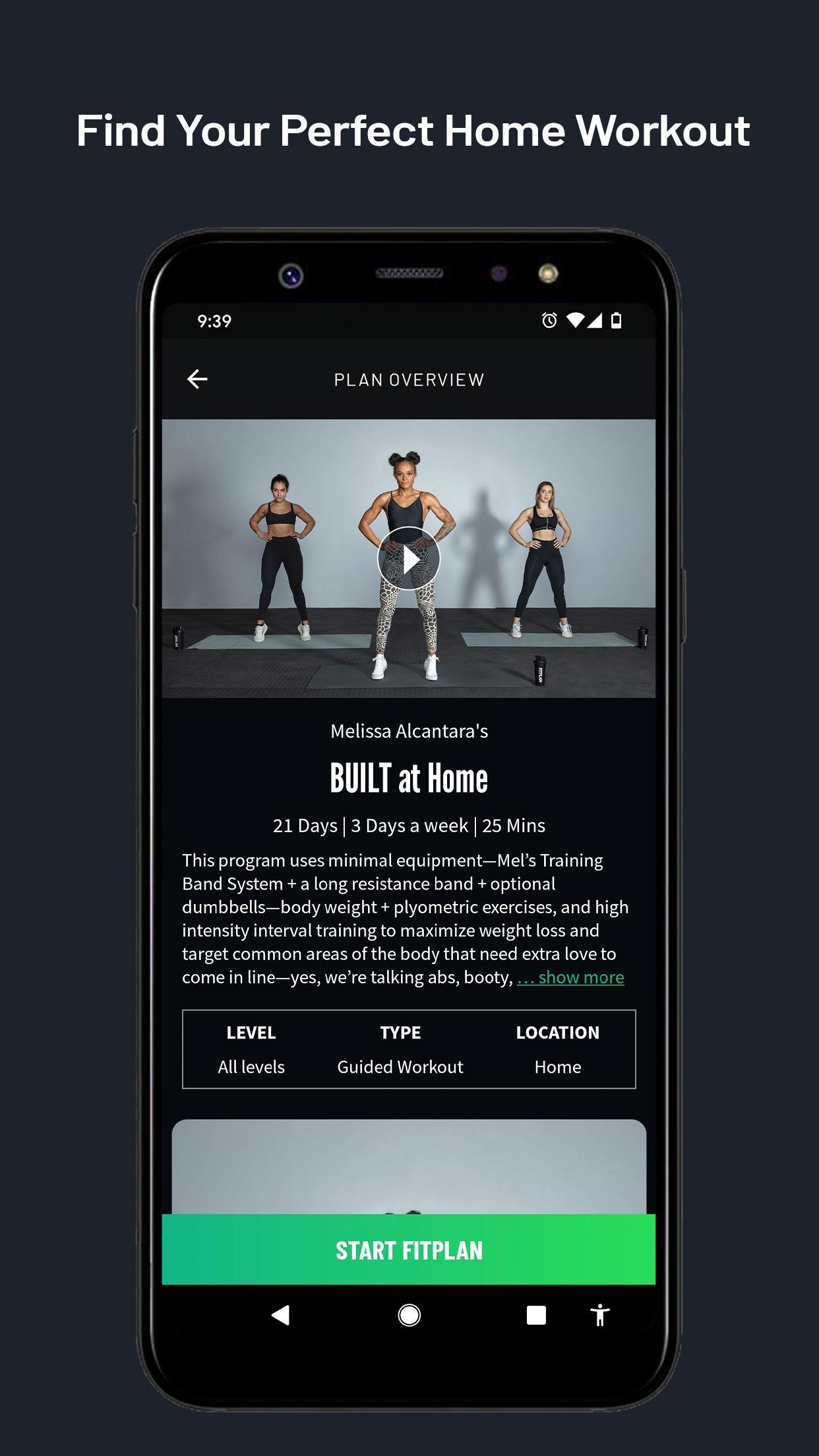 Fitplan Home Workouts and Gym Training screenshot