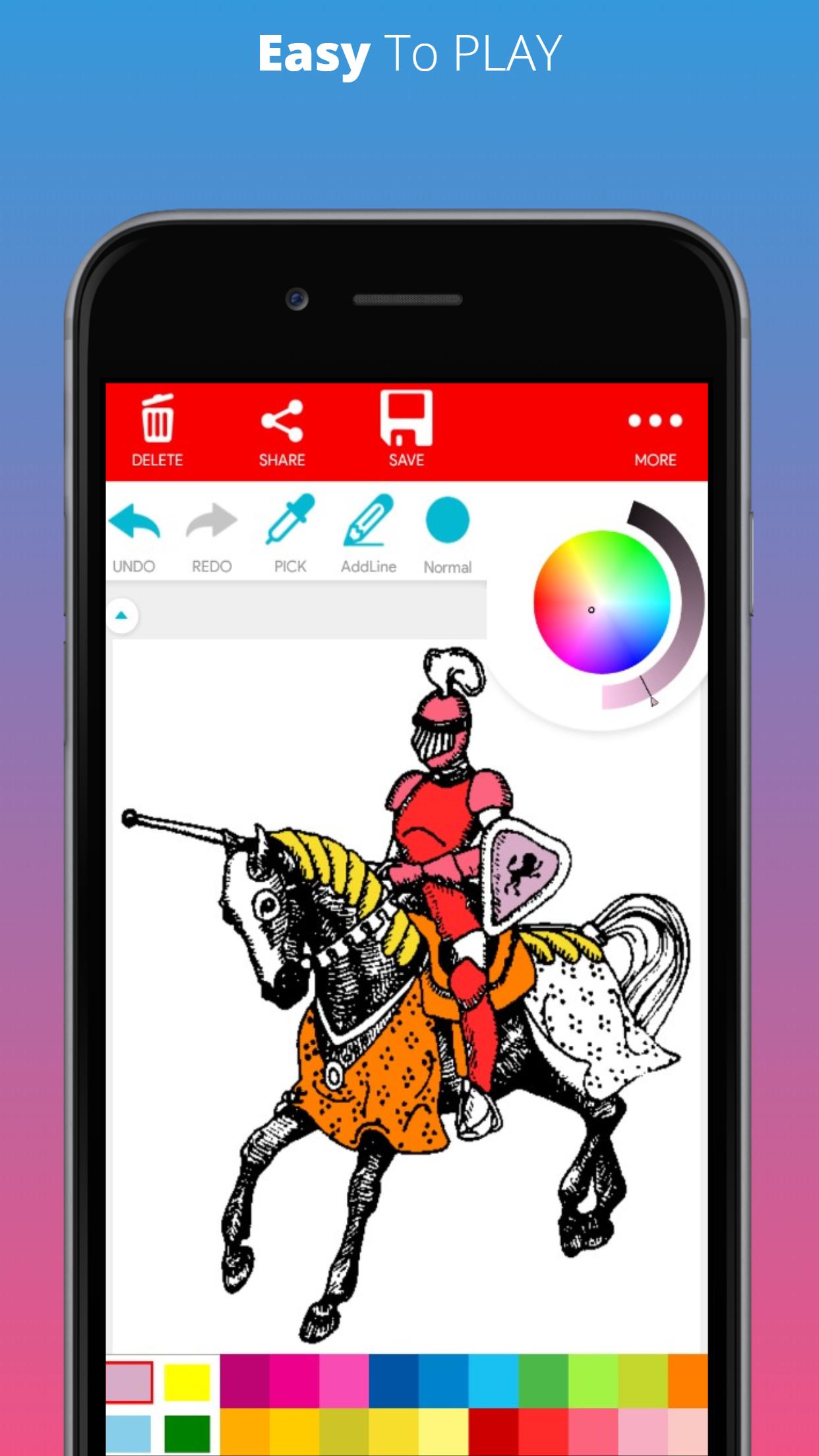 ColorTry | Knight Coloring Book 1.0.0 Screenshot 1