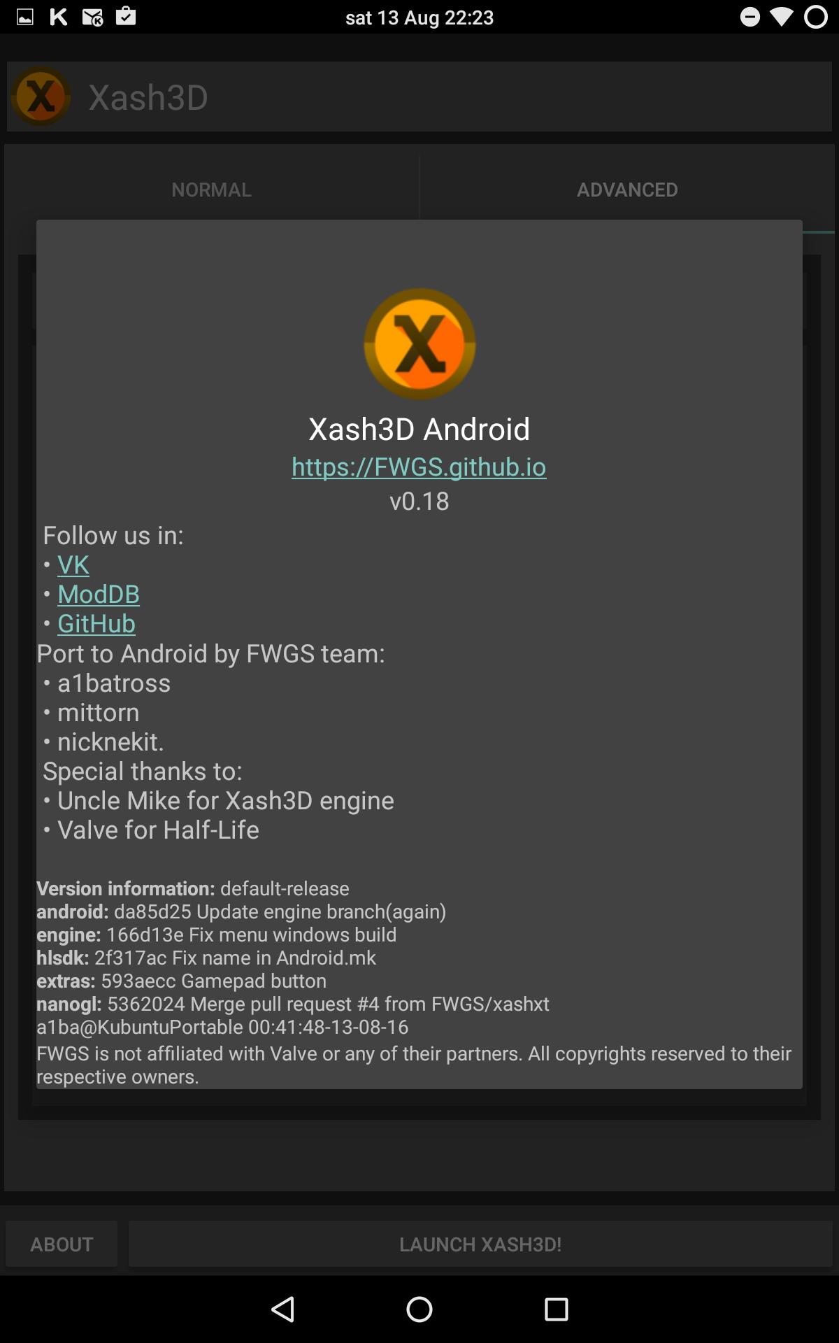 Xash3D FWGS (Old Engine) 0.19.2 Screenshot 9