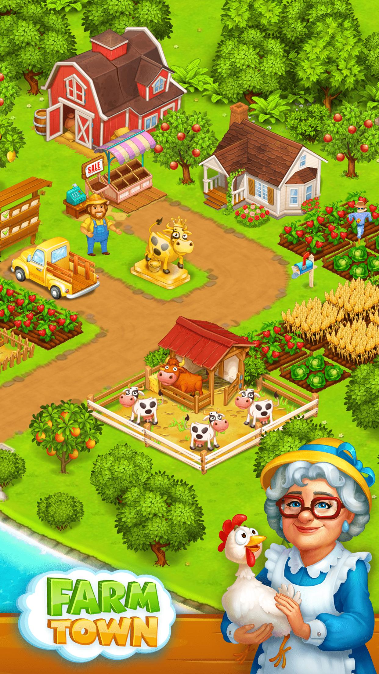 Farm Town: Happy village near small city and town 3.41 Screenshot 1