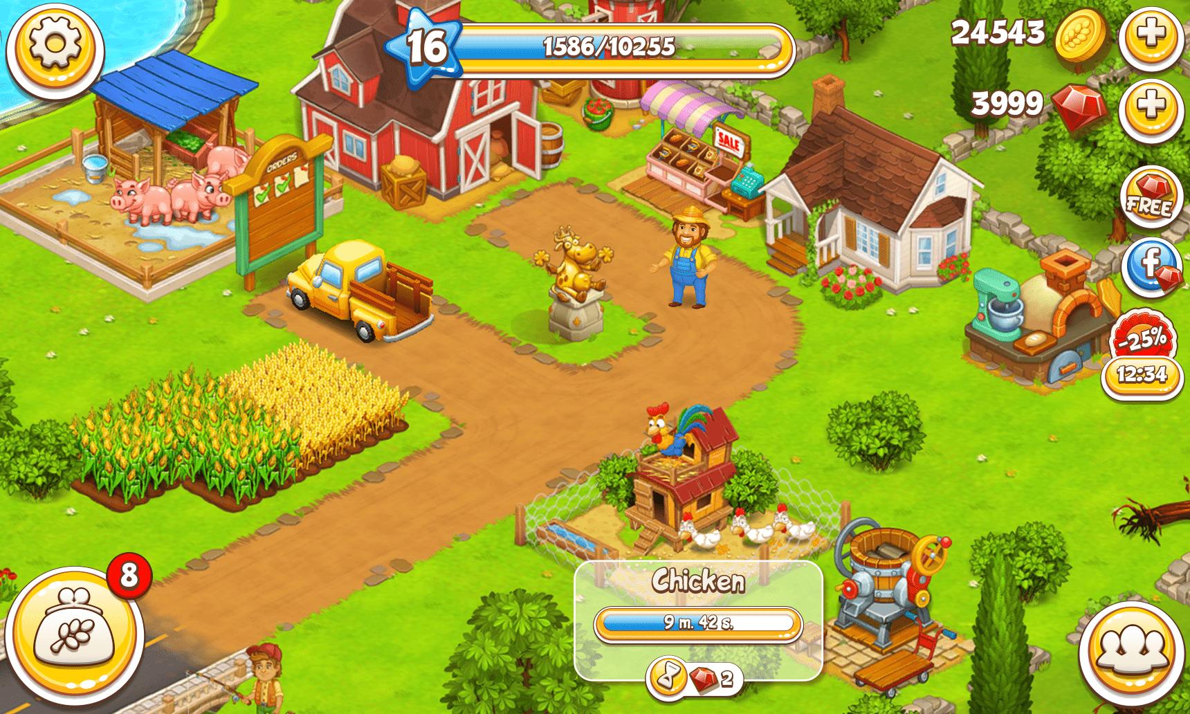 Farm Town: Happy village near small city and town 3.41 Screenshot 10