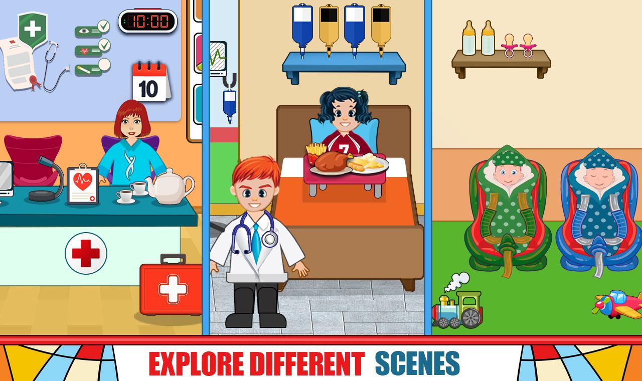 Pretend Hospital Doctor Care Games : My Life Town 1.1.5 Screenshot 1