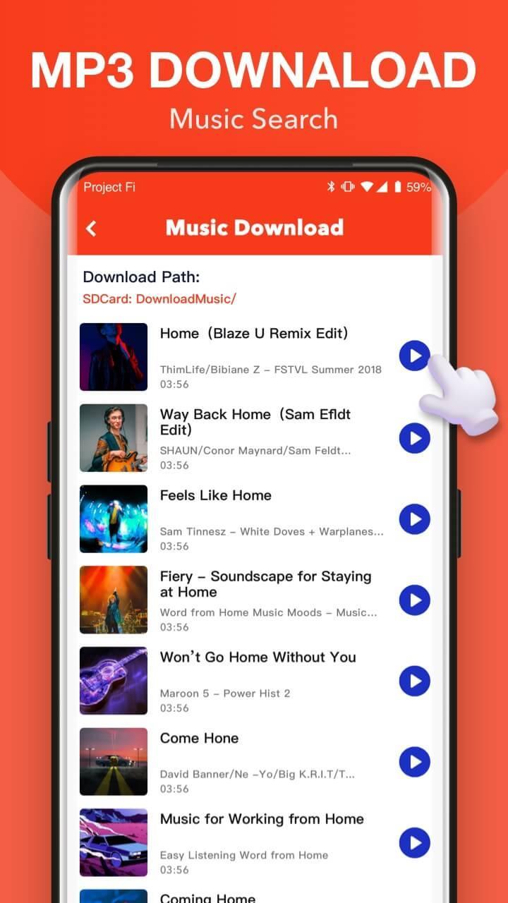 Free Music Download + Mp3 Music Downloader 1.0.7 Screenshot 3