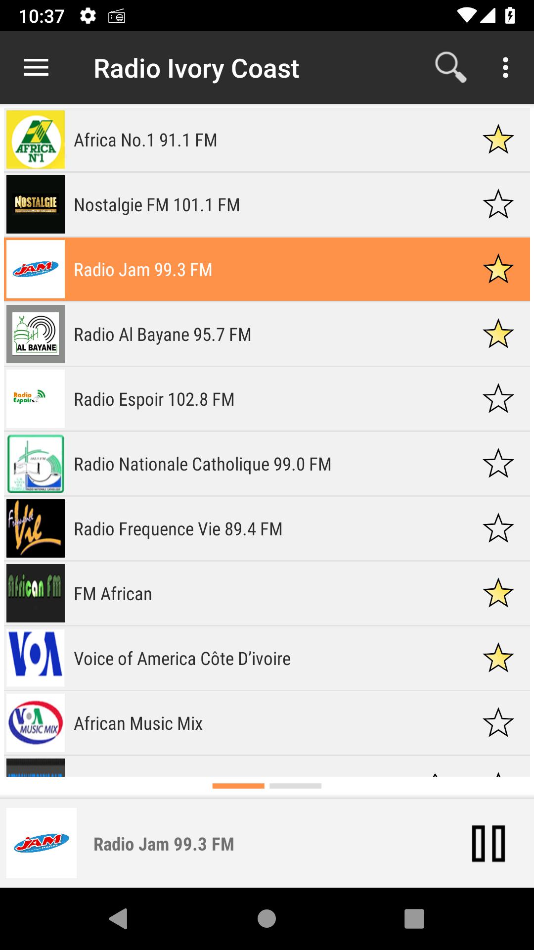 RADIO IVORY COAST : Online Ivorian radios 1.8.3 Screenshot 2