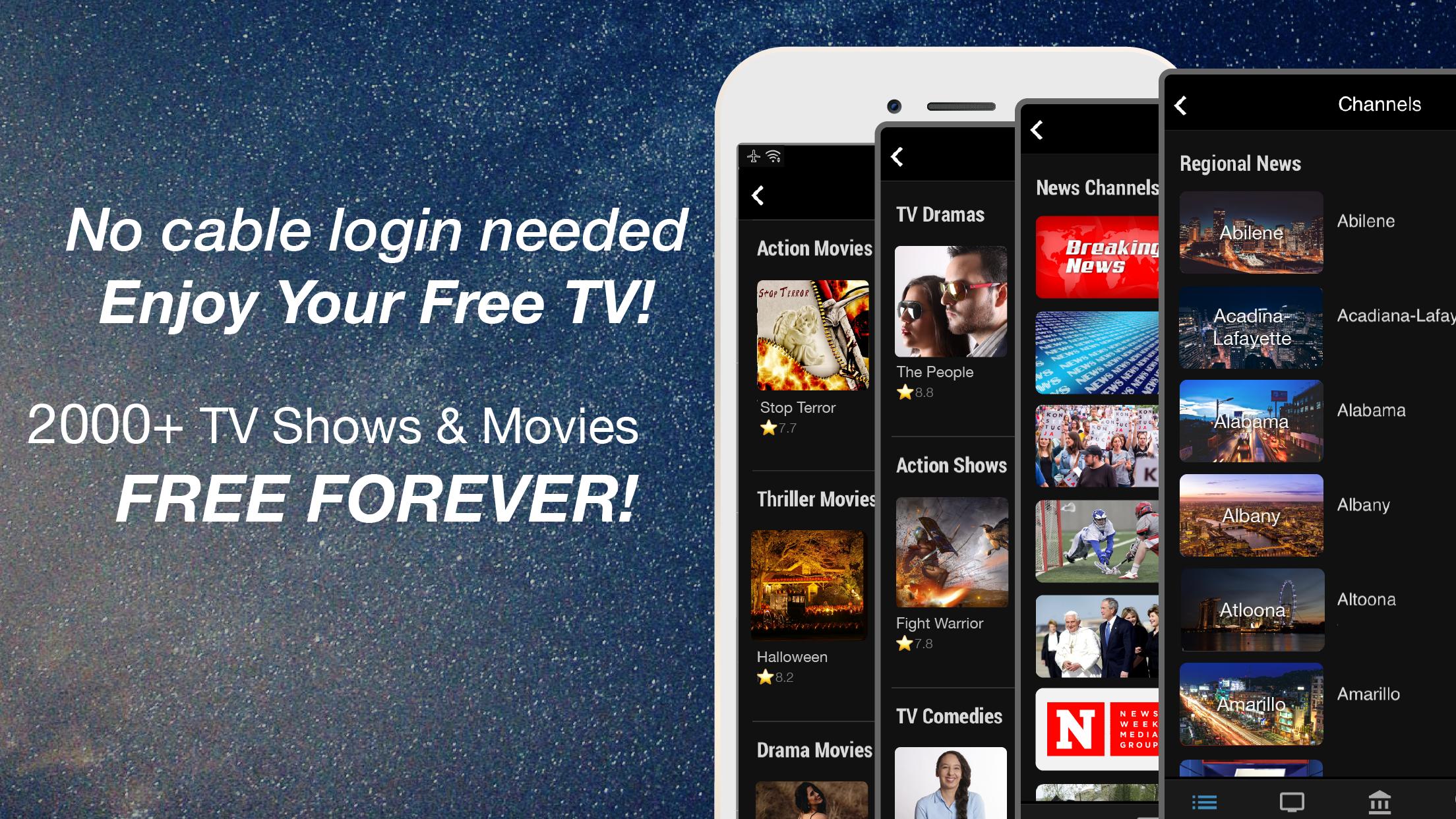 FREECABLE TV App: Free TV Shows, Free Movies, News 8.70 Screenshot 1