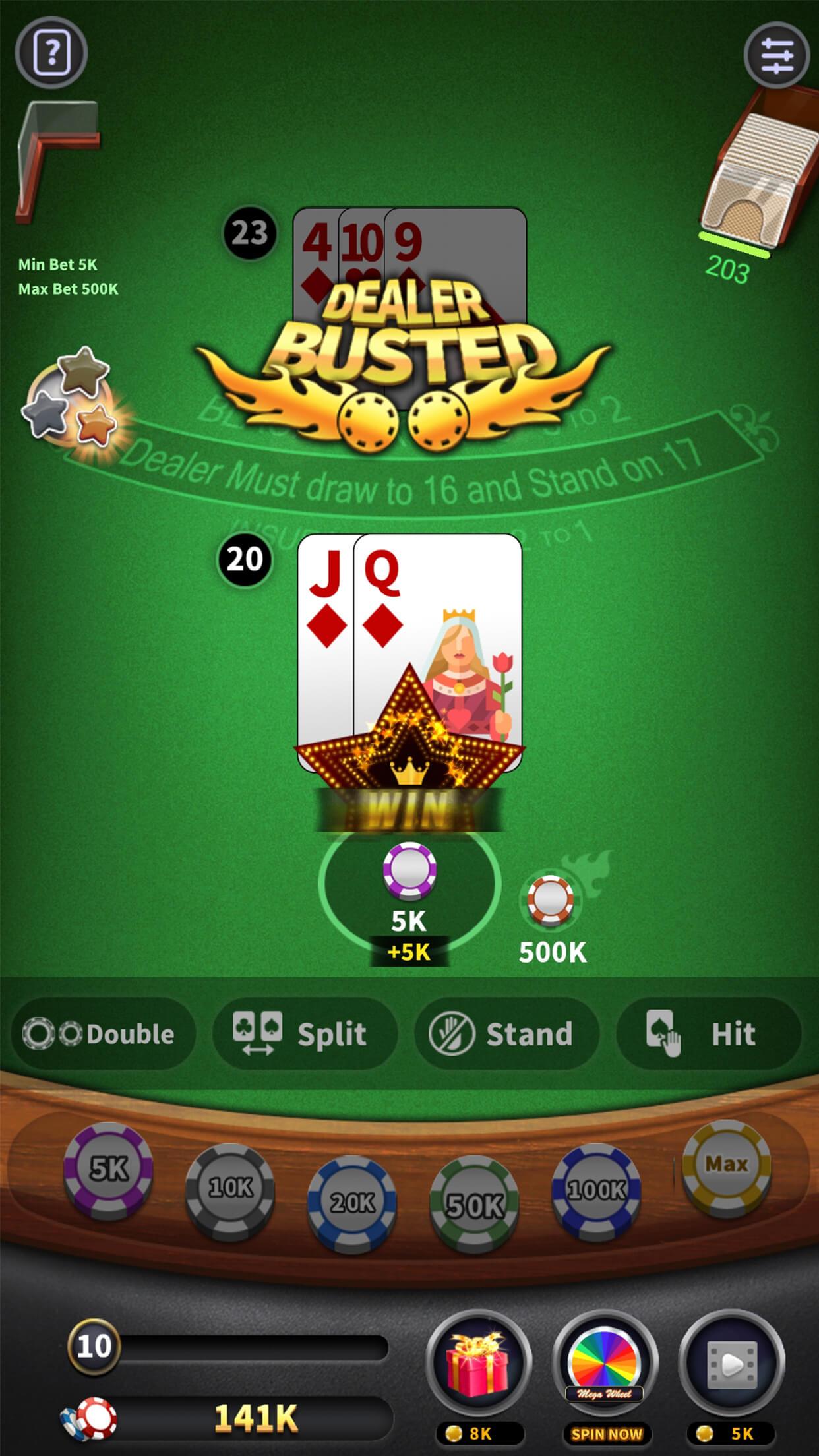 BlackJack 21 - blackjack free offline games 1.5.2 Screenshot 2