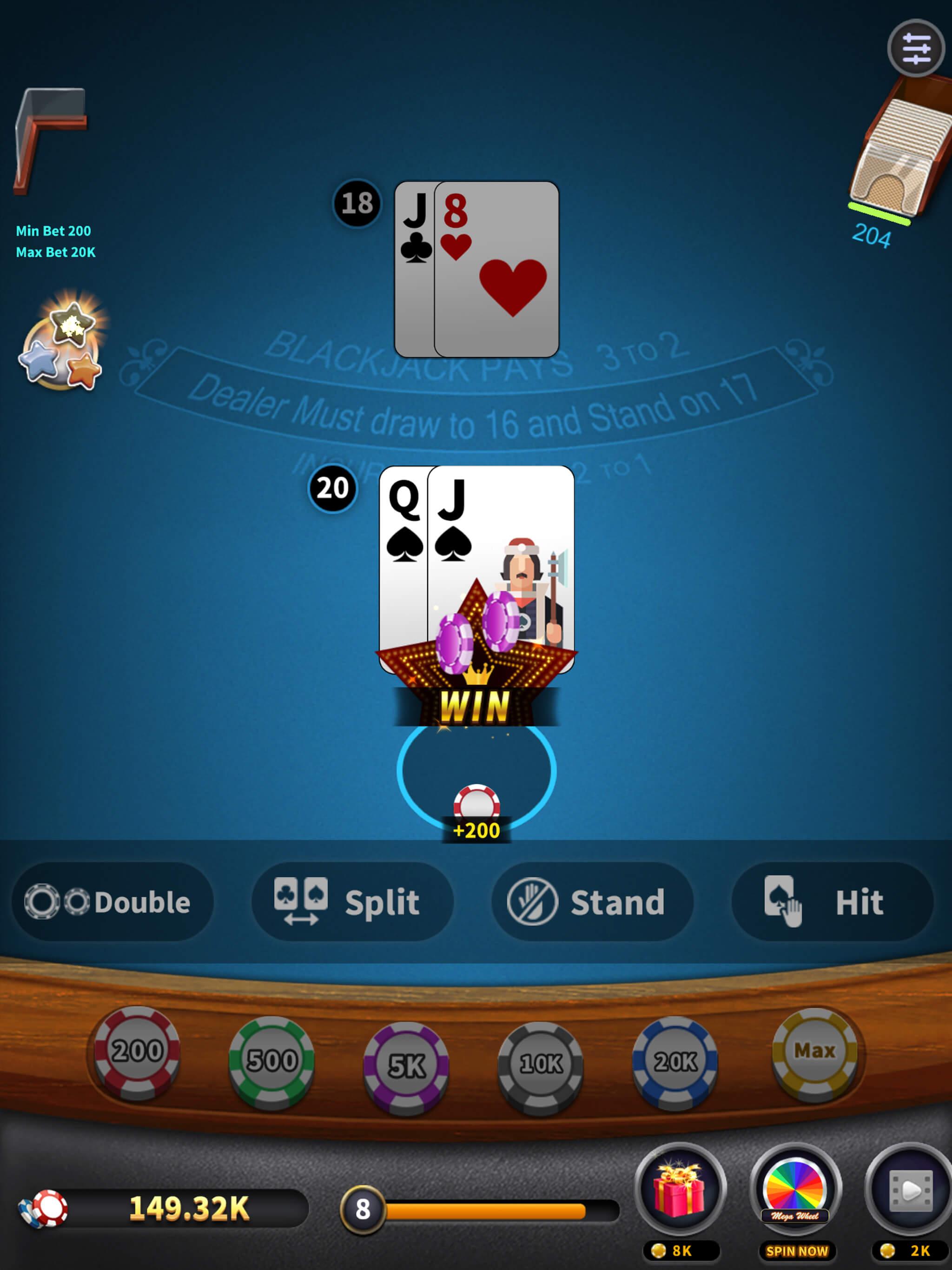 BlackJack 21 - blackjack free offline games 1.5.2 Screenshot 8