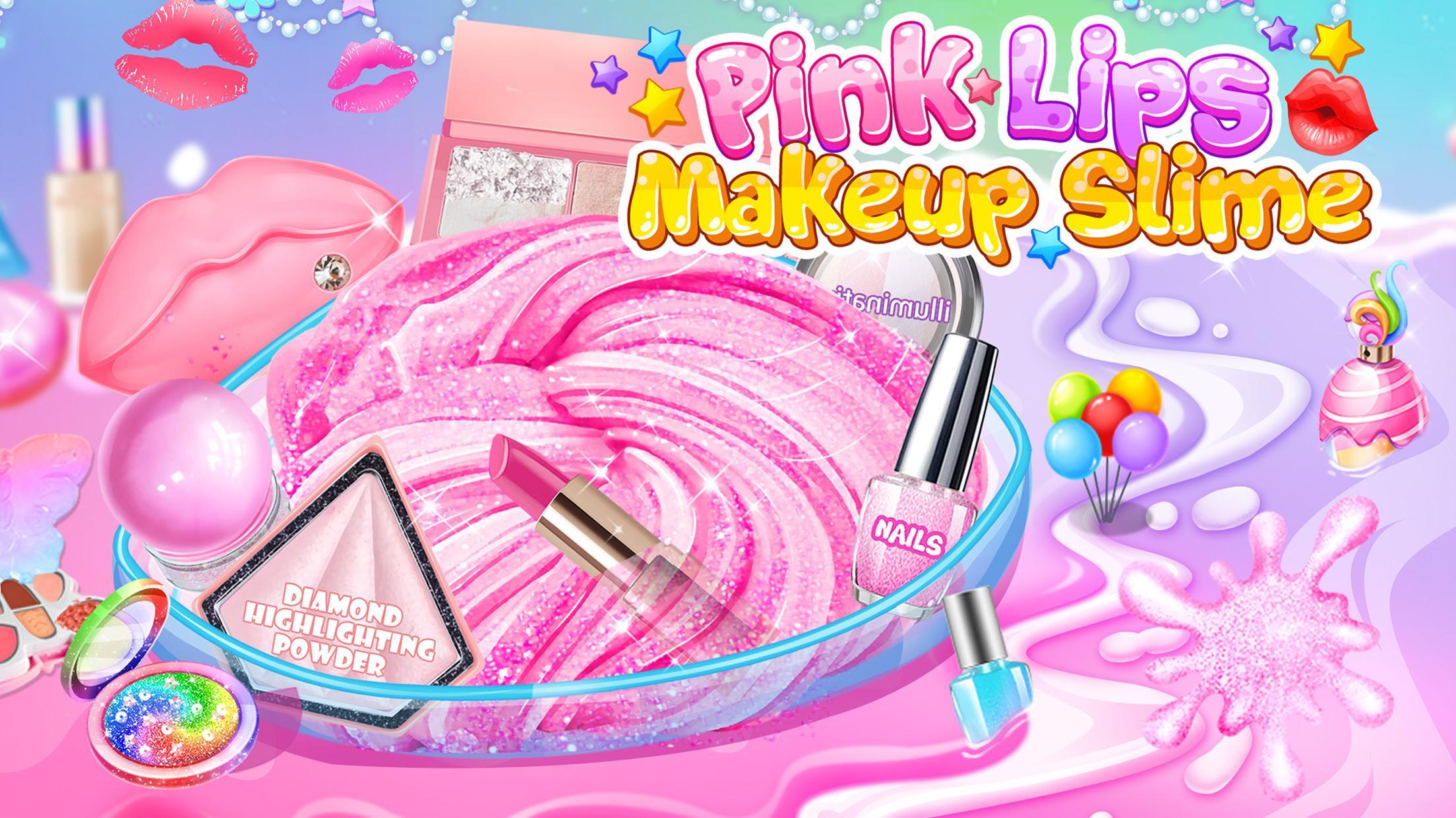 Pink Lipstick Makeup Slime 1.2 Screenshot 1