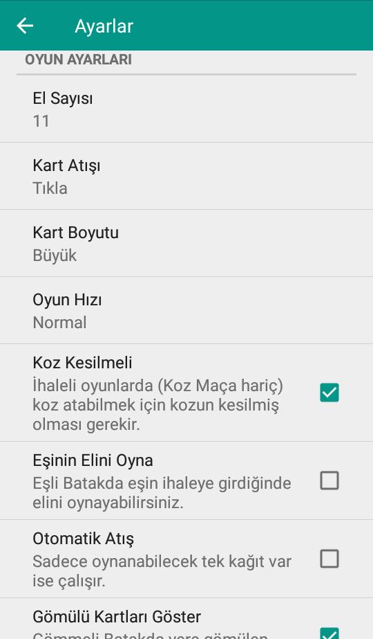 Batak Tekli, Eşli İnternetsiz Batak 3.15.3 Screenshot 8