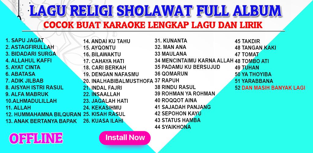 Lagu Religi Islami Sholawat Bikin Nangis Offline 2.0 Screenshot 2