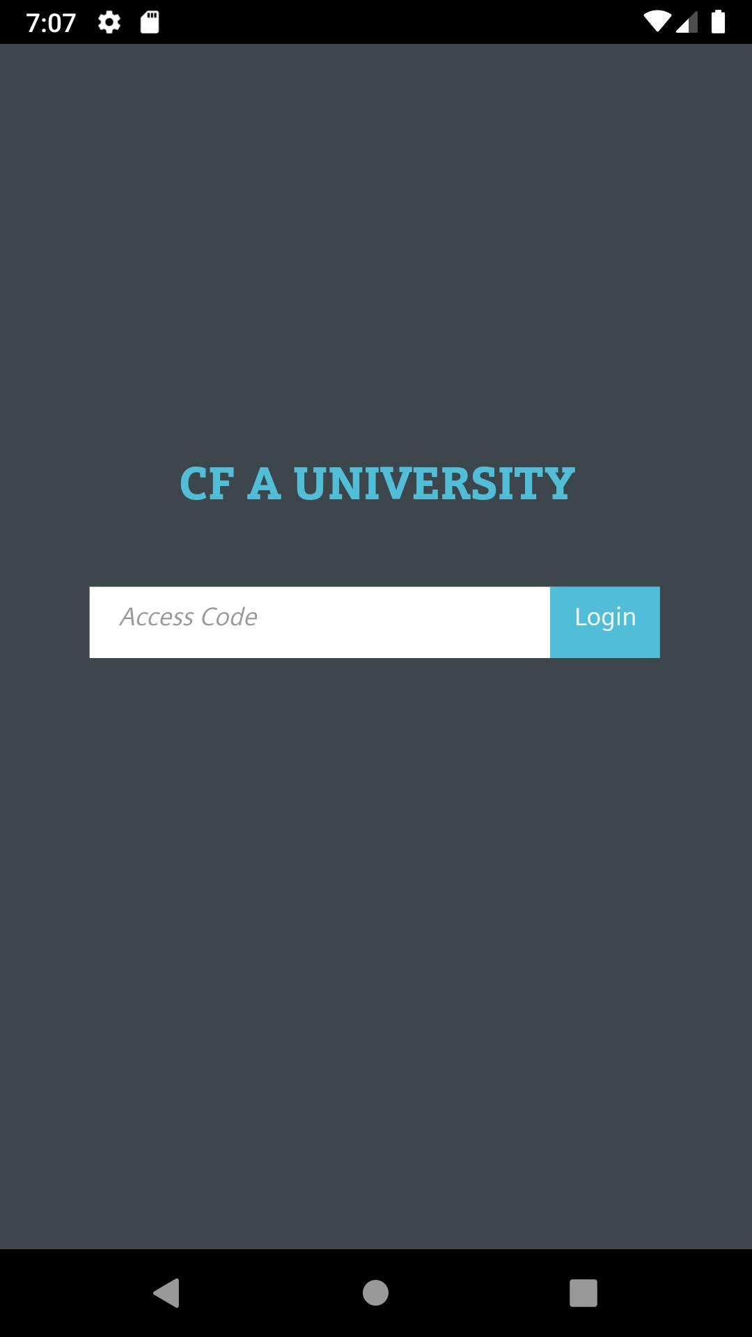 CF A UNIVERSITY Event App 2.2.3 Screenshot 1