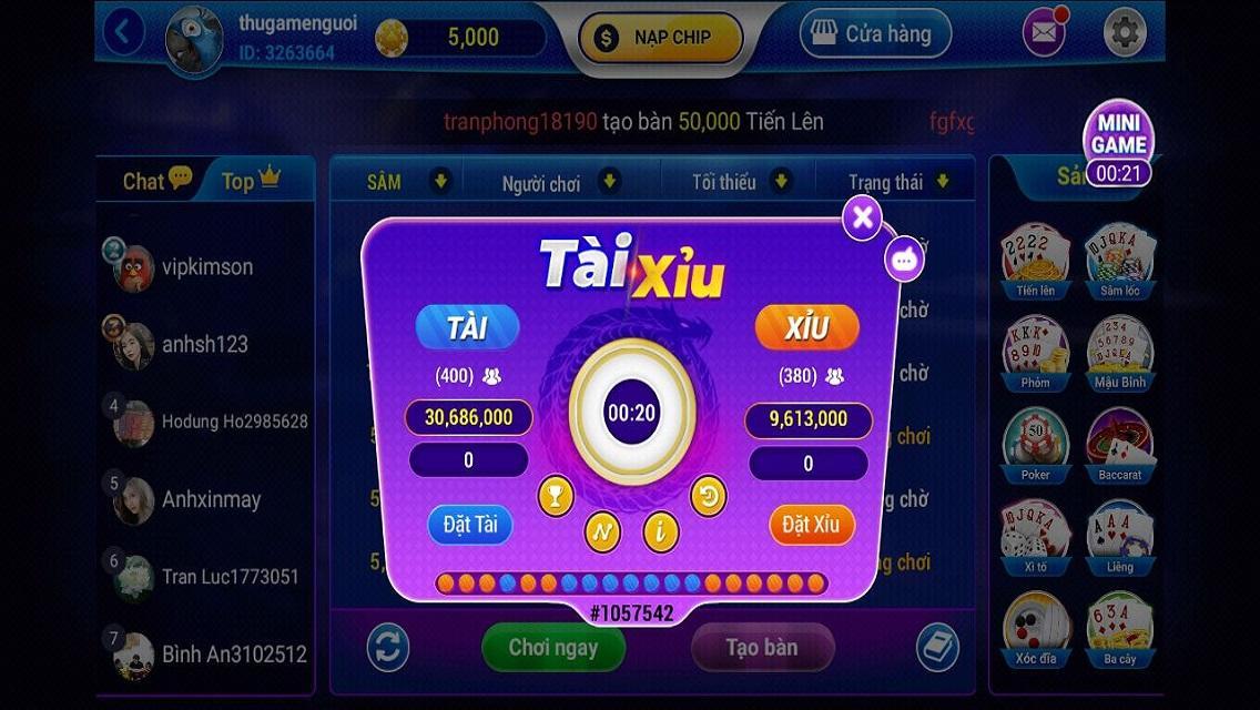 Game bai 3C - Danh bai doi thuong Online 1.0 Screenshot 5