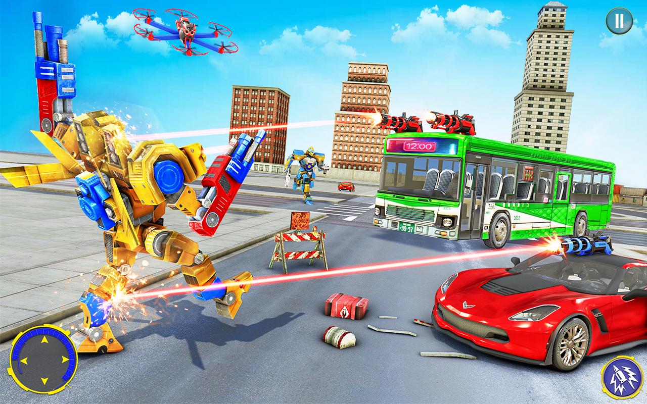 Bus Robot Car Game: Drone Robot Transforming Game 1.1.1 Screenshot 1