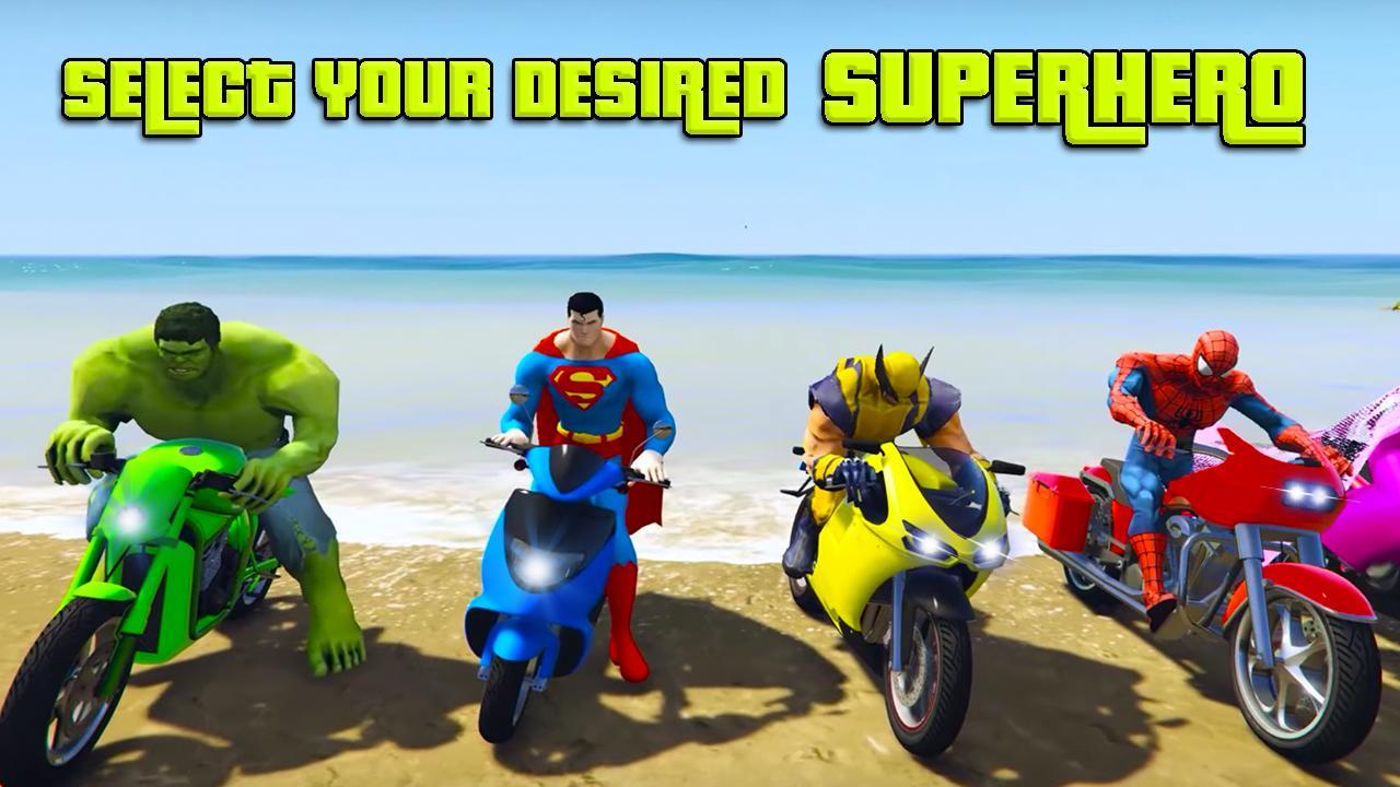 Superheroes Tricky Motorbike Stunt 1.0.1 Screenshot 3