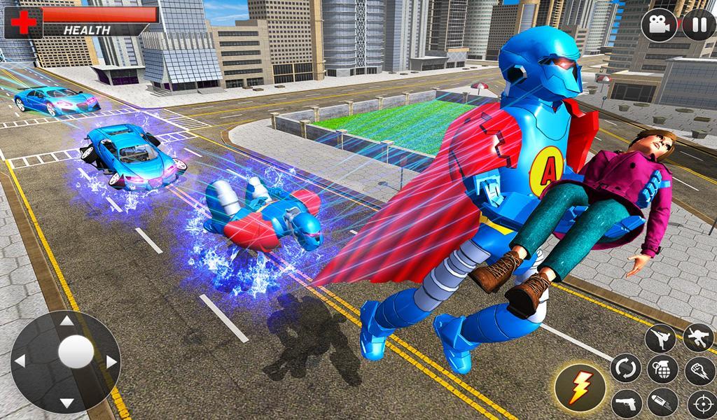 Flying Hero Robot Transform Car: Robot Games 1.2.7 Screenshot 12