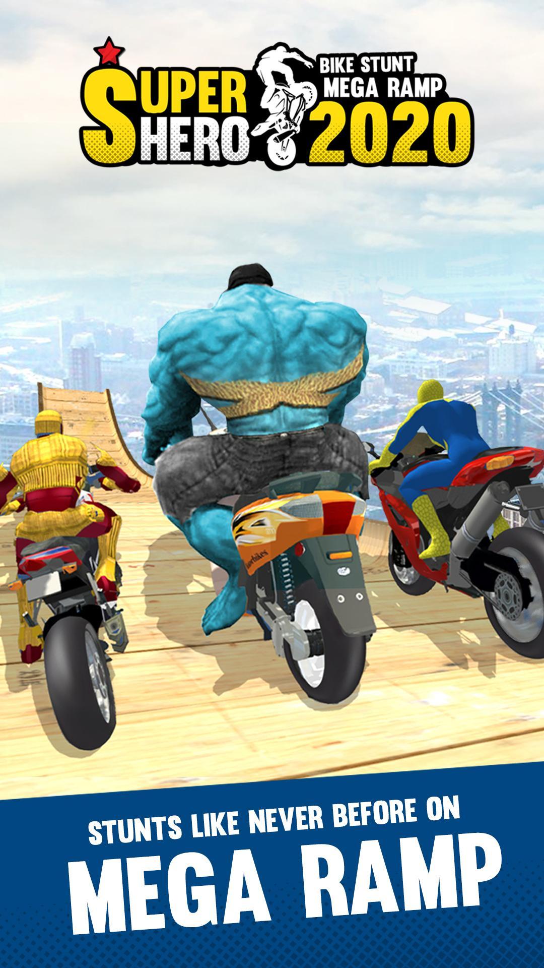 Super Hero Bike Mega Ramp - Stunt Racing Simulator 1.0.5 Screenshot 1