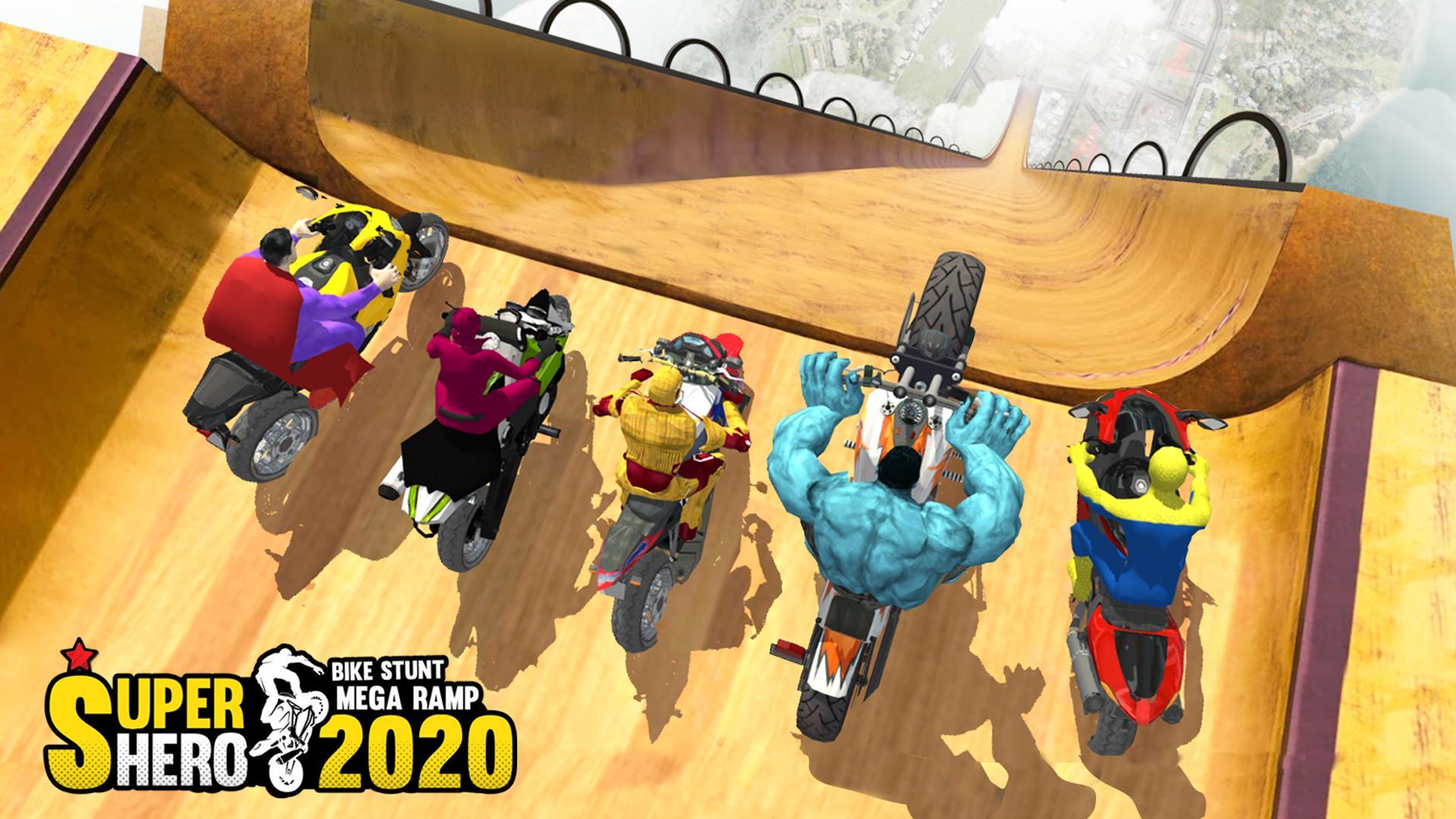 Super Hero Bike Mega Ramp - Stunt Racing Simulator 1.0.5 Screenshot 3