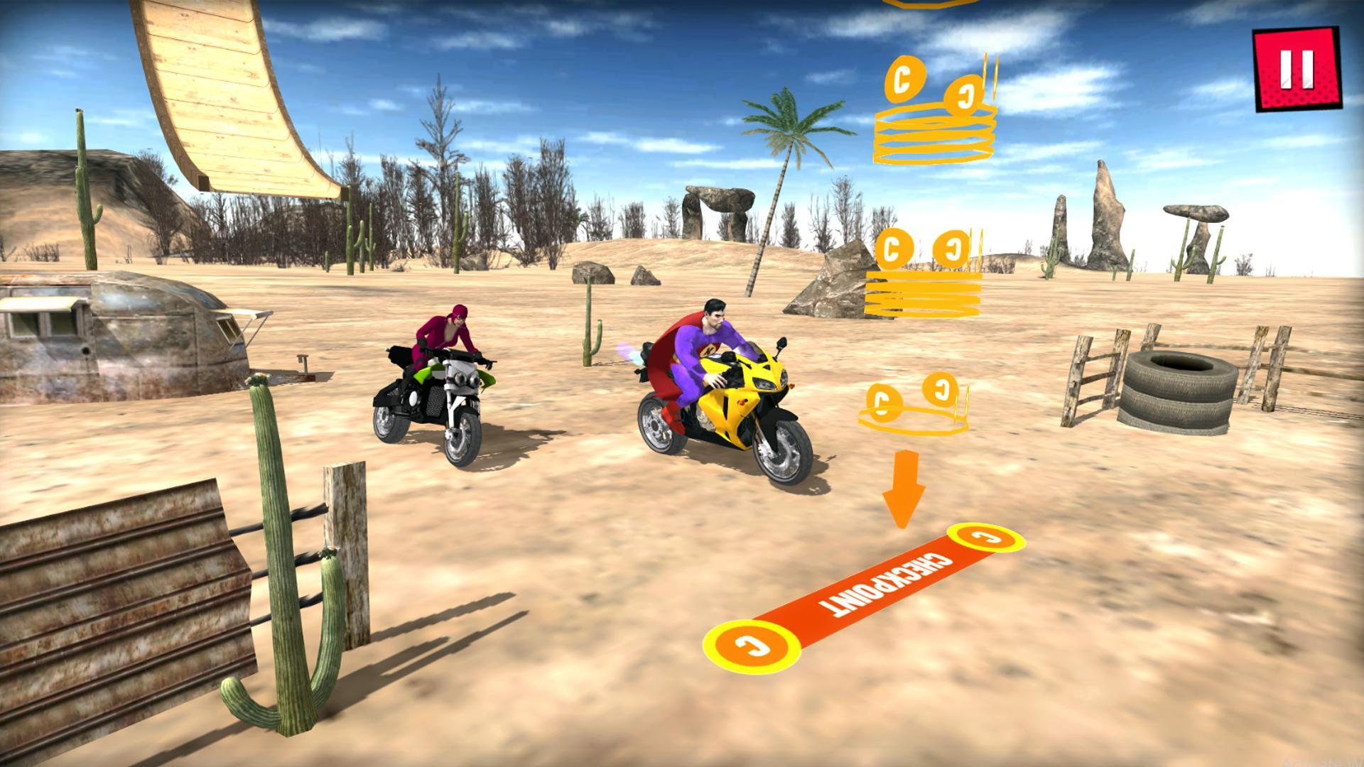 Super Hero Bike Mega Ramp - Stunt Racing Simulator 1.0.5 Screenshot 8