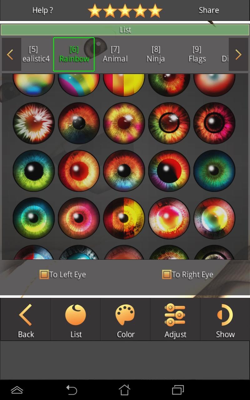 Sharingan Eyes And Hair Color Changer 1.4.0 Screenshot 13