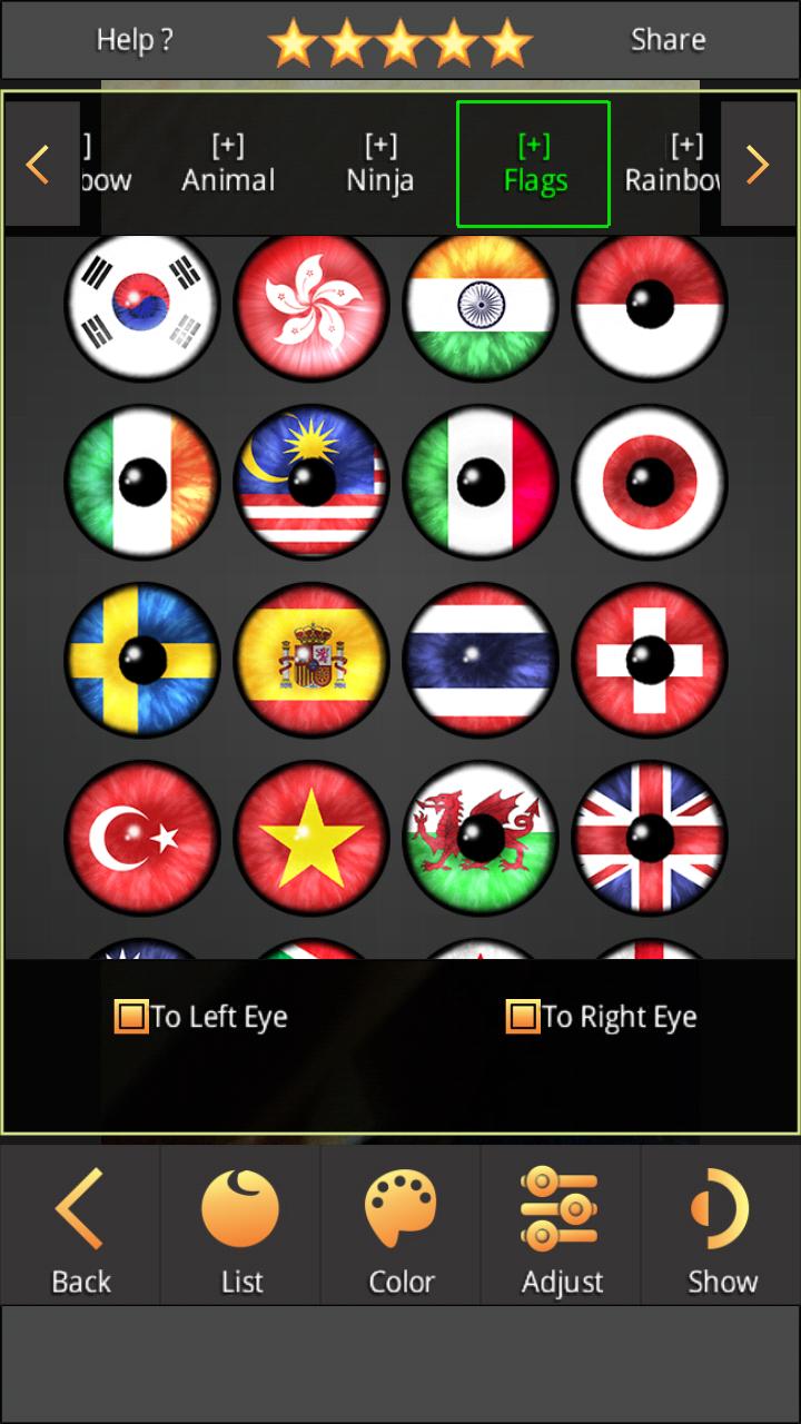 Sharingan Eyes And Hair Color Changer 1.4.0 Screenshot 8