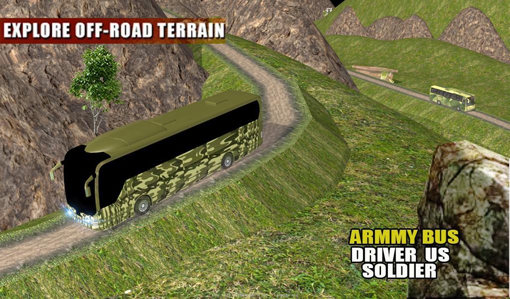 Off Road Army Bus Driving:Soldier Transport Duty 1.6 Screenshot 11