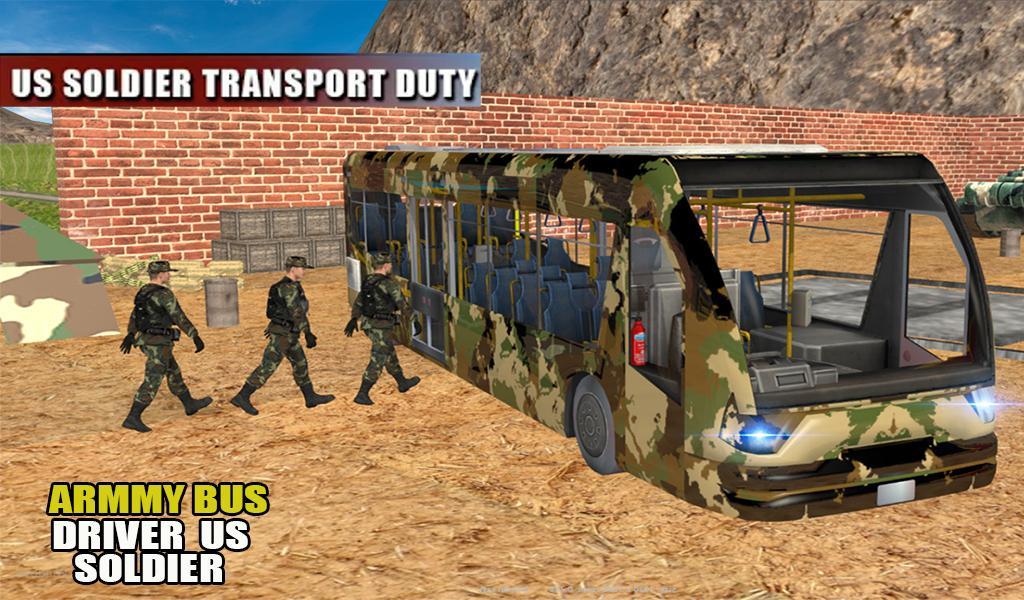 Off Road Army Bus Driving:Soldier Transport Duty 1.6 Screenshot 13