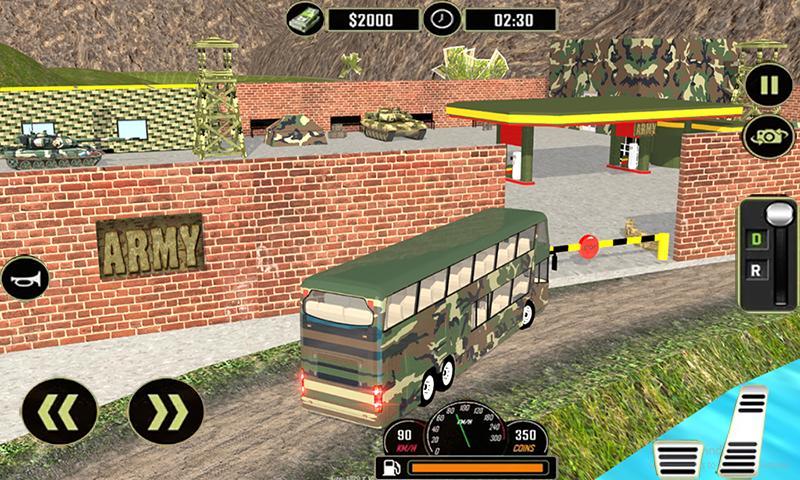 Off Road Army Bus Driving:Soldier Transport Duty 1.6 Screenshot 2