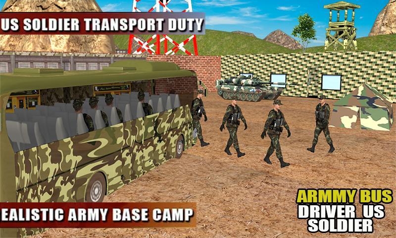 Off Road Army Bus Driving:Soldier Transport Duty 1.6 Screenshot 5