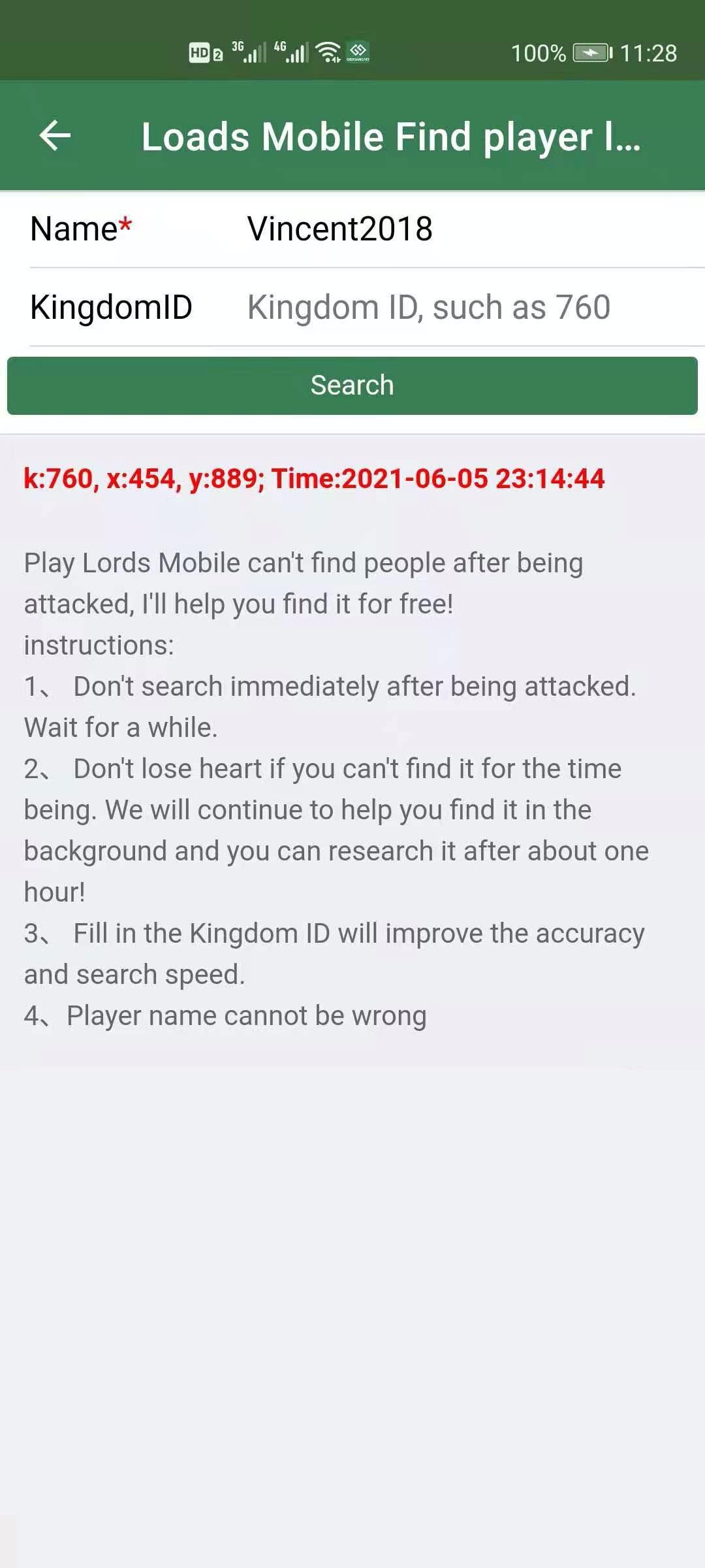 GGTools Find Lords Mobile Player Location 1.0.5.EN Screenshot 3