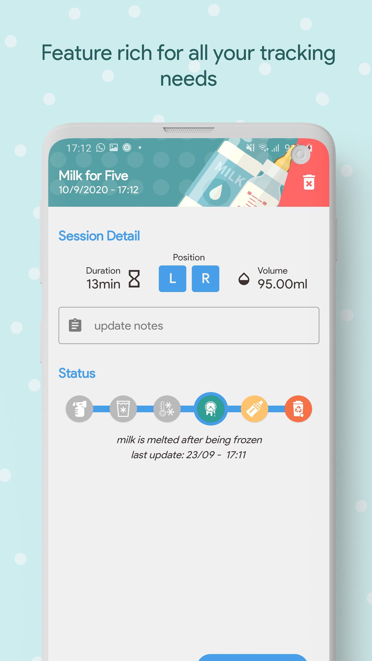 Mom's Pumping Journal - Tracker for your baby 3.3 Screenshot 3