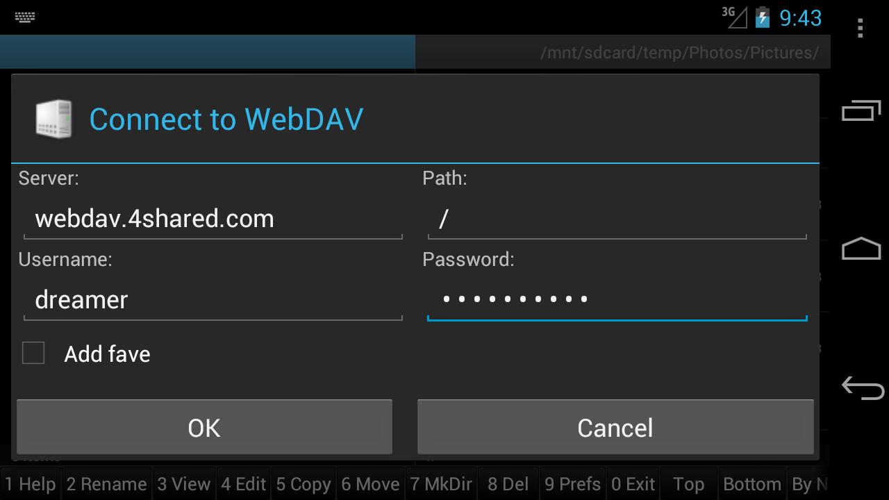 WebDAV for Ghost Commander 1.0.2 Screenshot 1