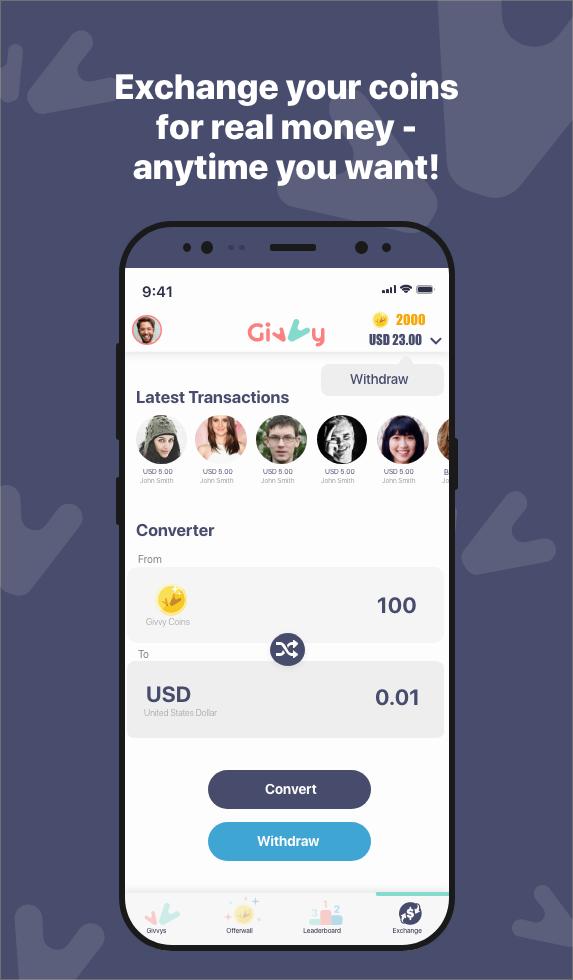 Earn money for Free with Givvy! 17.4 Screenshot 1