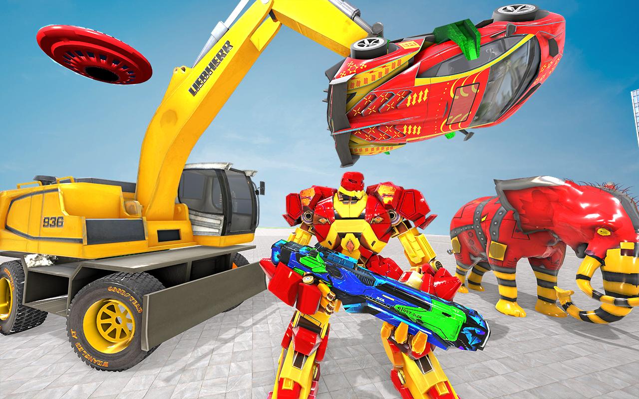 Excavator Robot Car Game – Elephant Robot Games 3d 1.0.6 Screenshot 14