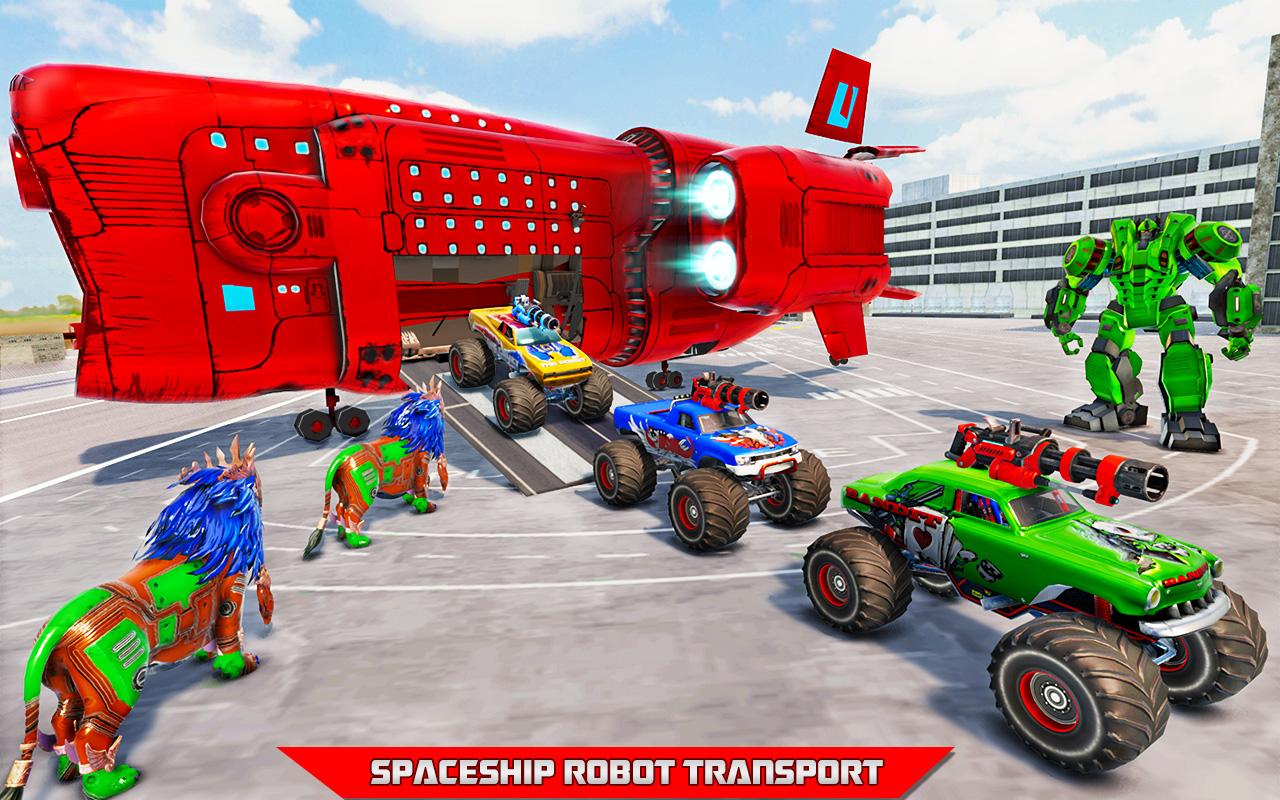 Space Robot Transport Games - Lion Robot Car Game 1.0.9 Screenshot 10