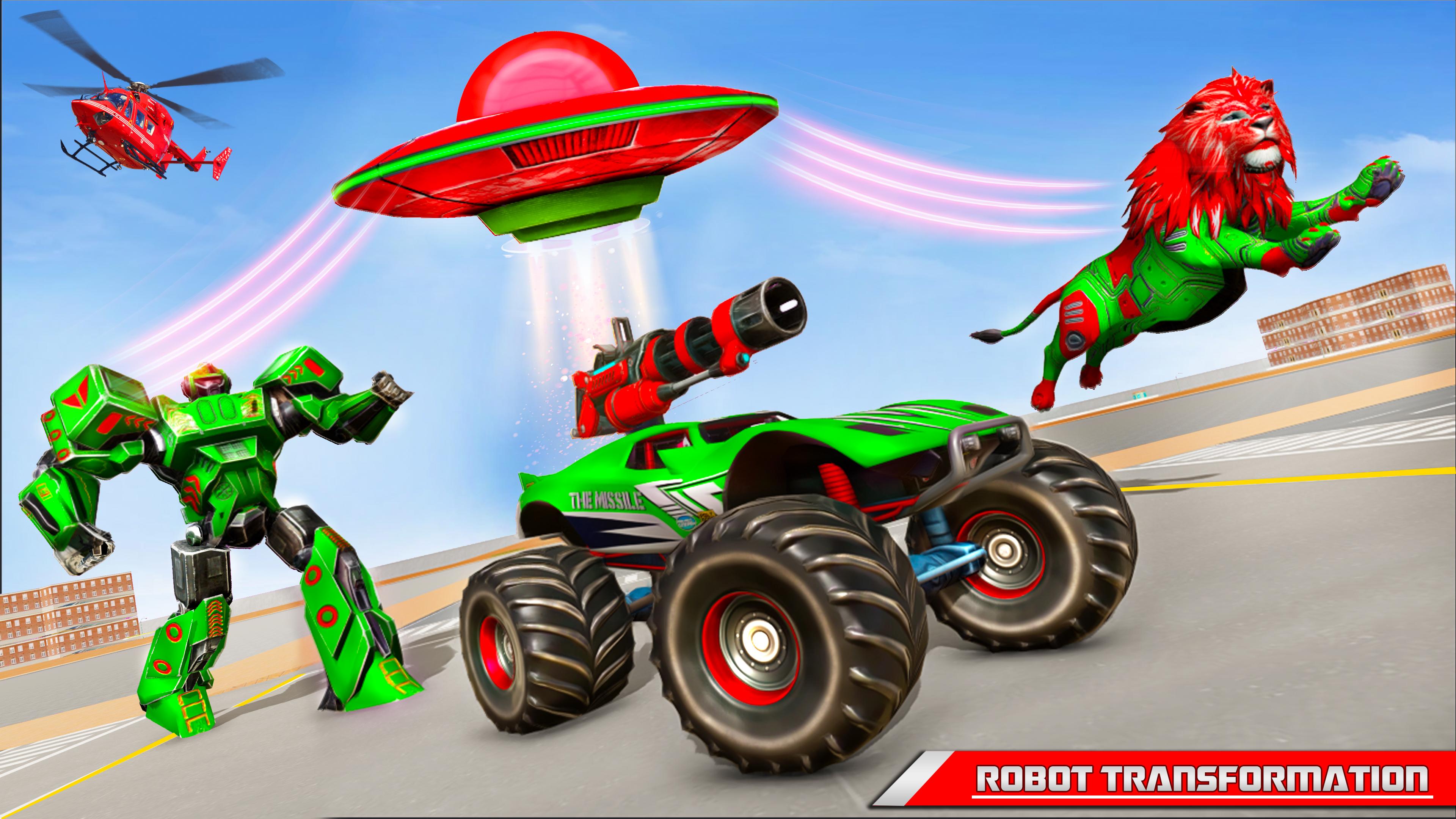 Space Robot Transport Games - Lion Robot Car Game 1.0.9 Screenshot 12