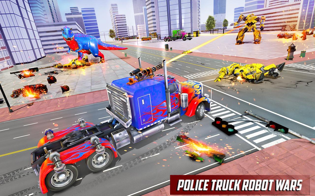 Police Truck Robot Game – Transforming Robot Games 1.1.7 Screenshot 1