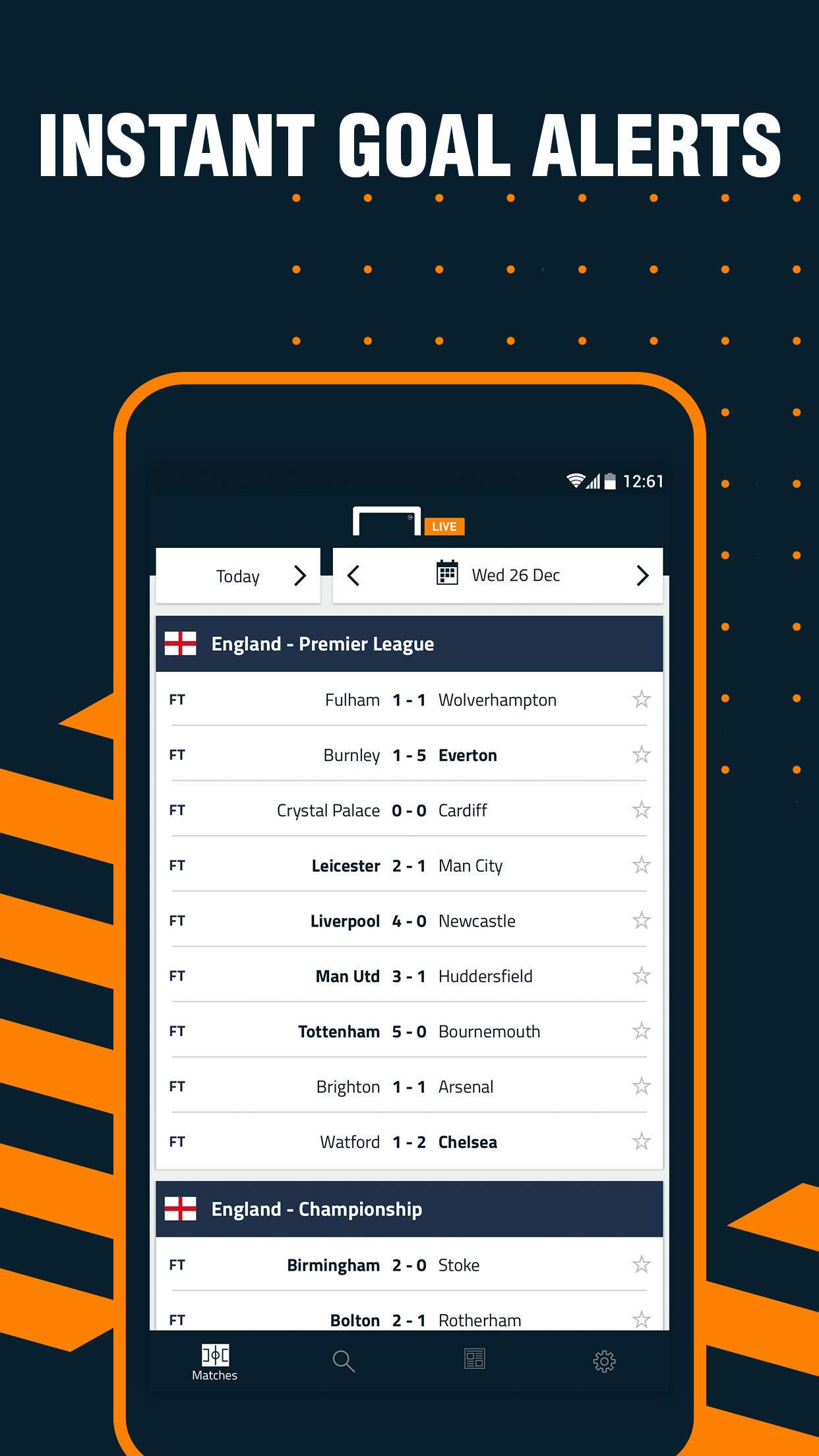 Goal Live Scores 4.4.3 Screenshot 1